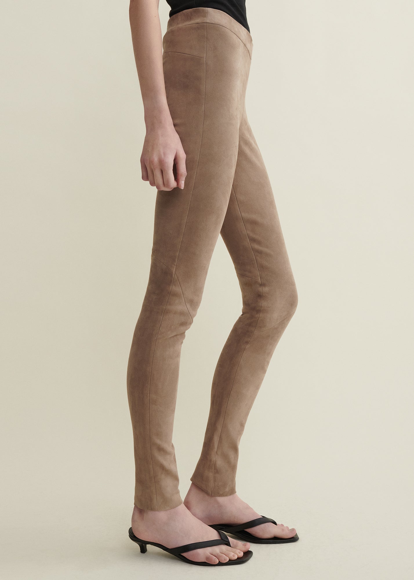 ROCHE | Suede Legging | Grey-Taupe