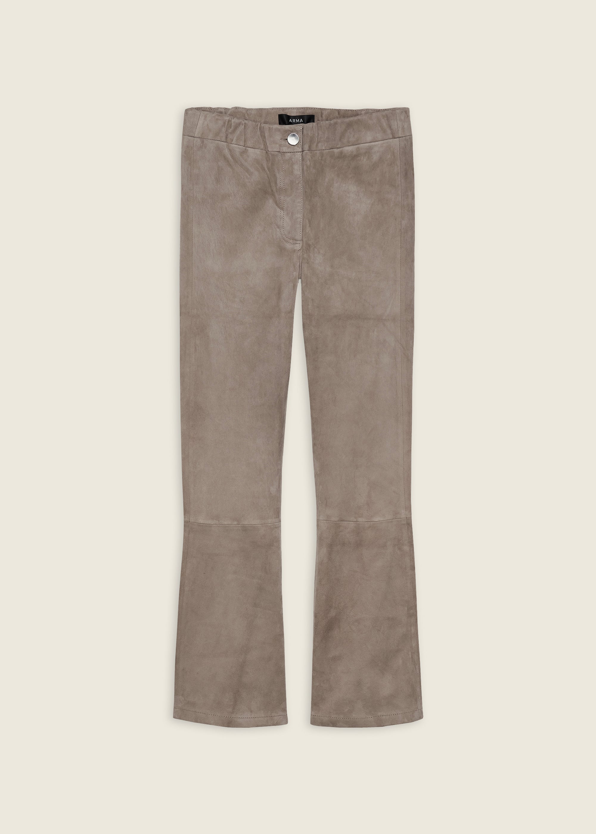 LIVELY | Suede Kick-flare Legging | Grey-Taupe