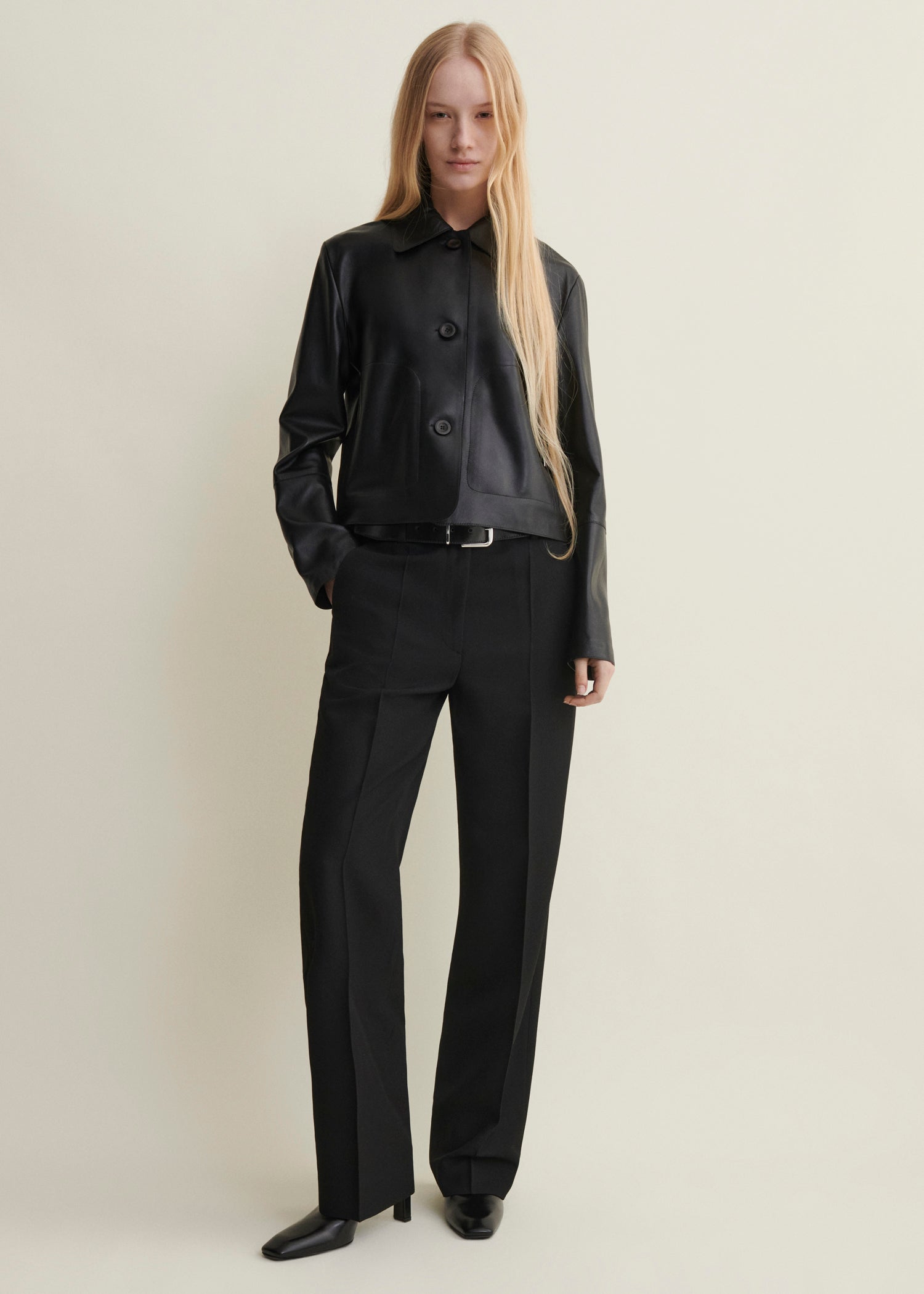 EMY | Lederjacke | BLACK