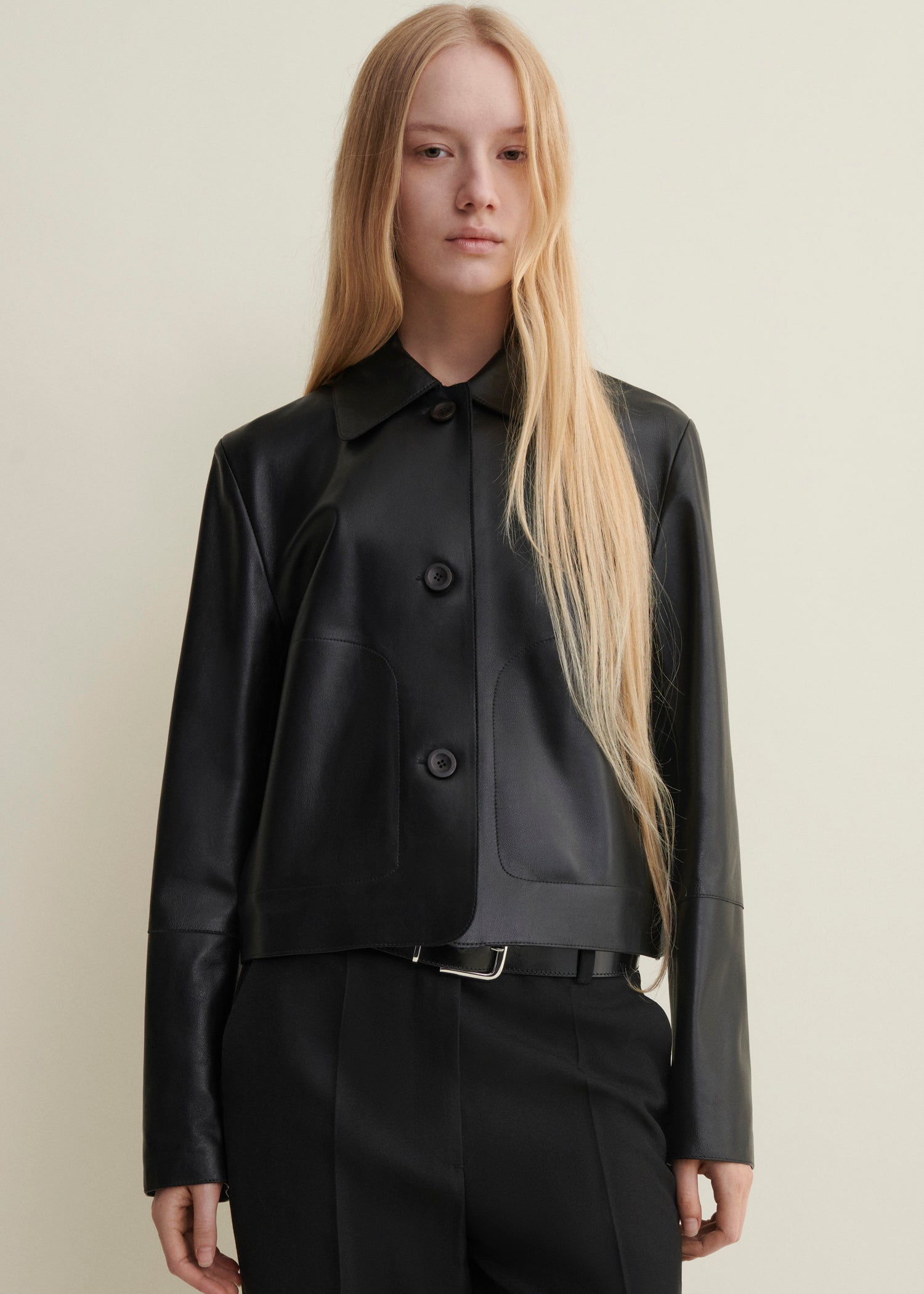 EMY | Lederjacke | BLACK