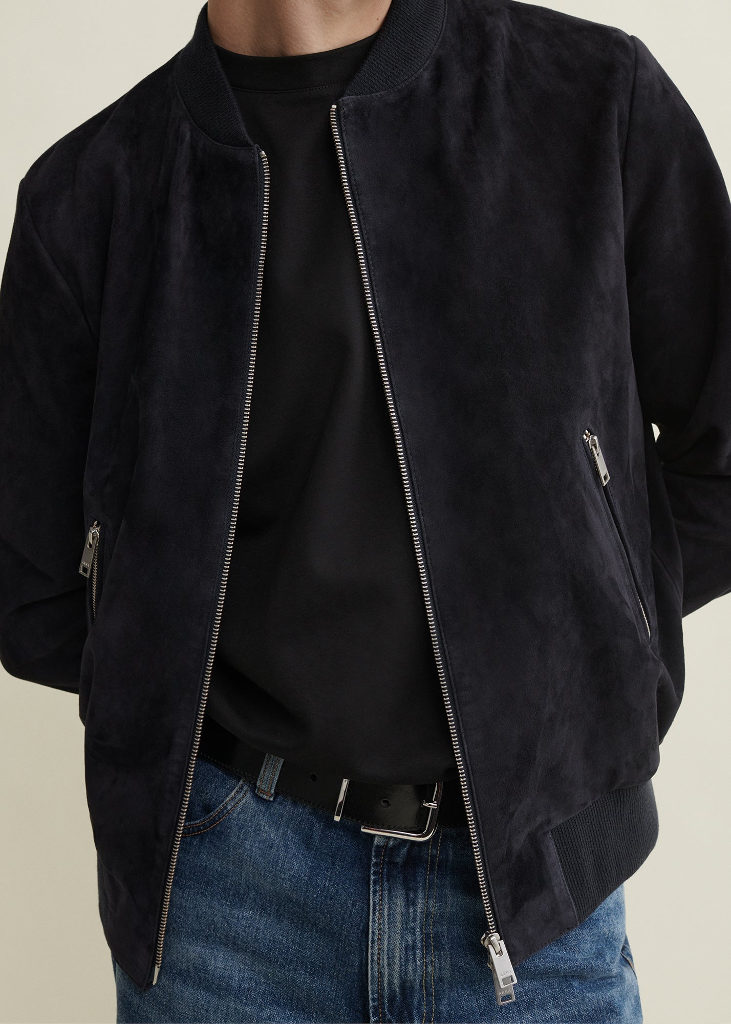 DIDIER | Suede Bomber Jacket | Night
