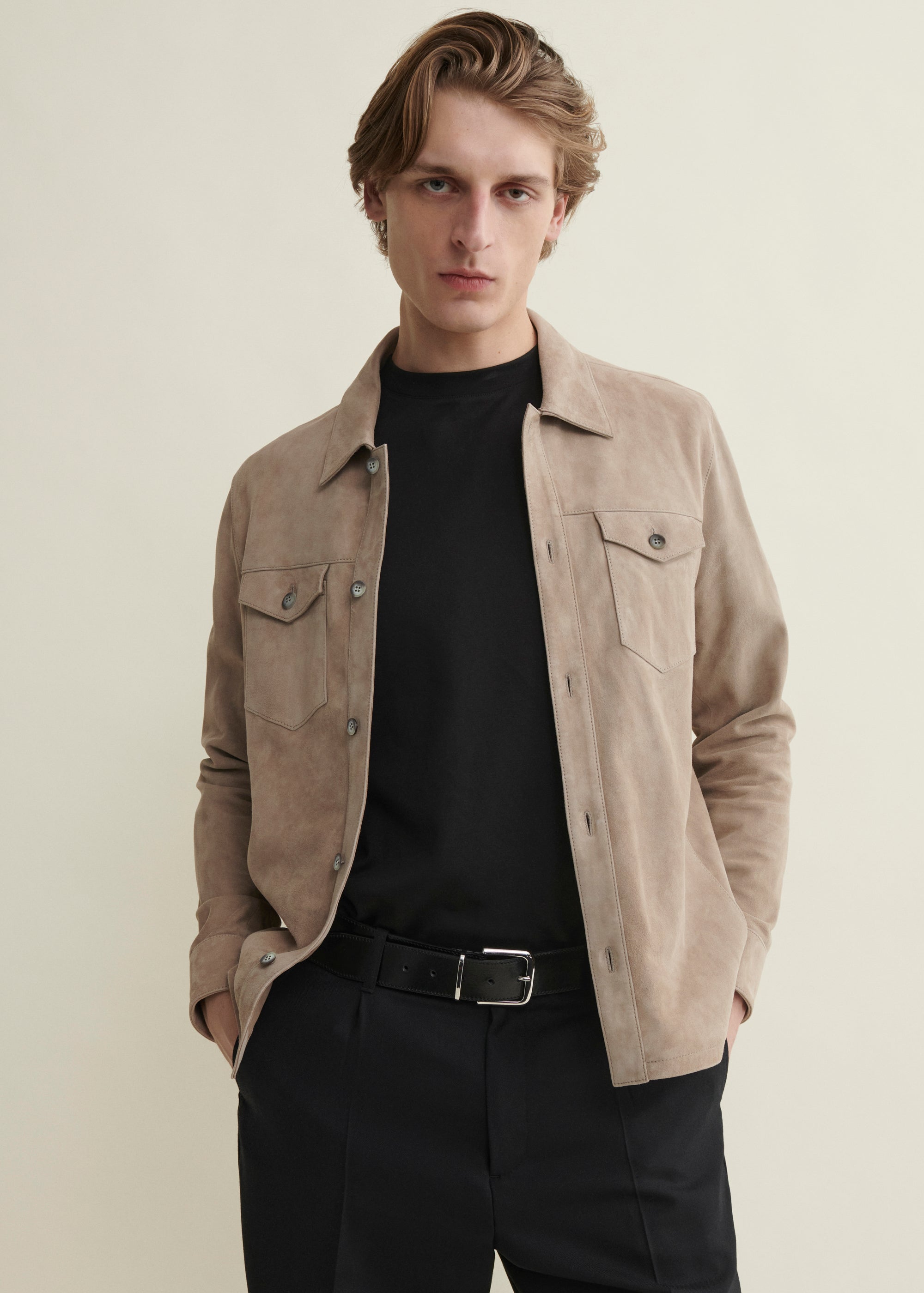 DEX | Wildleder Westernhemd | Grey-Taupe