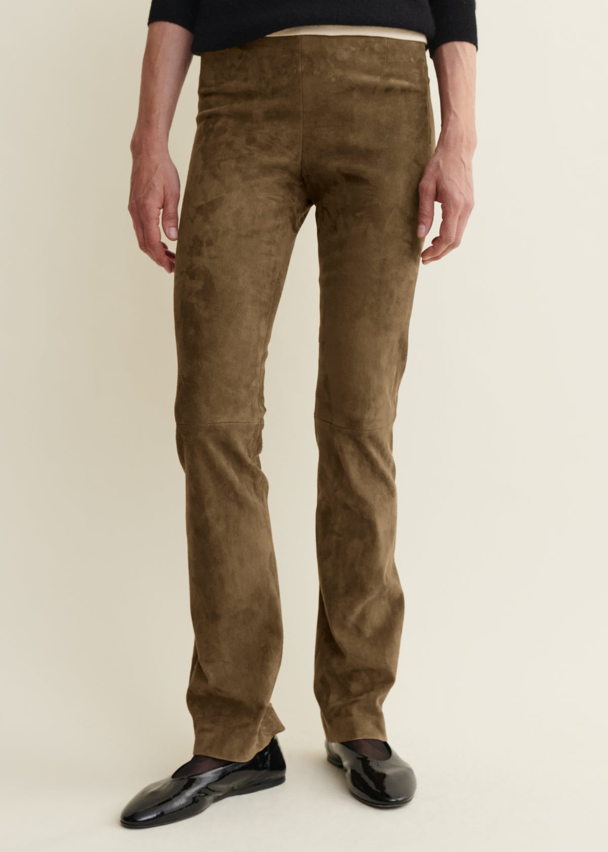 Albie | Suede Trousers | Earth Green