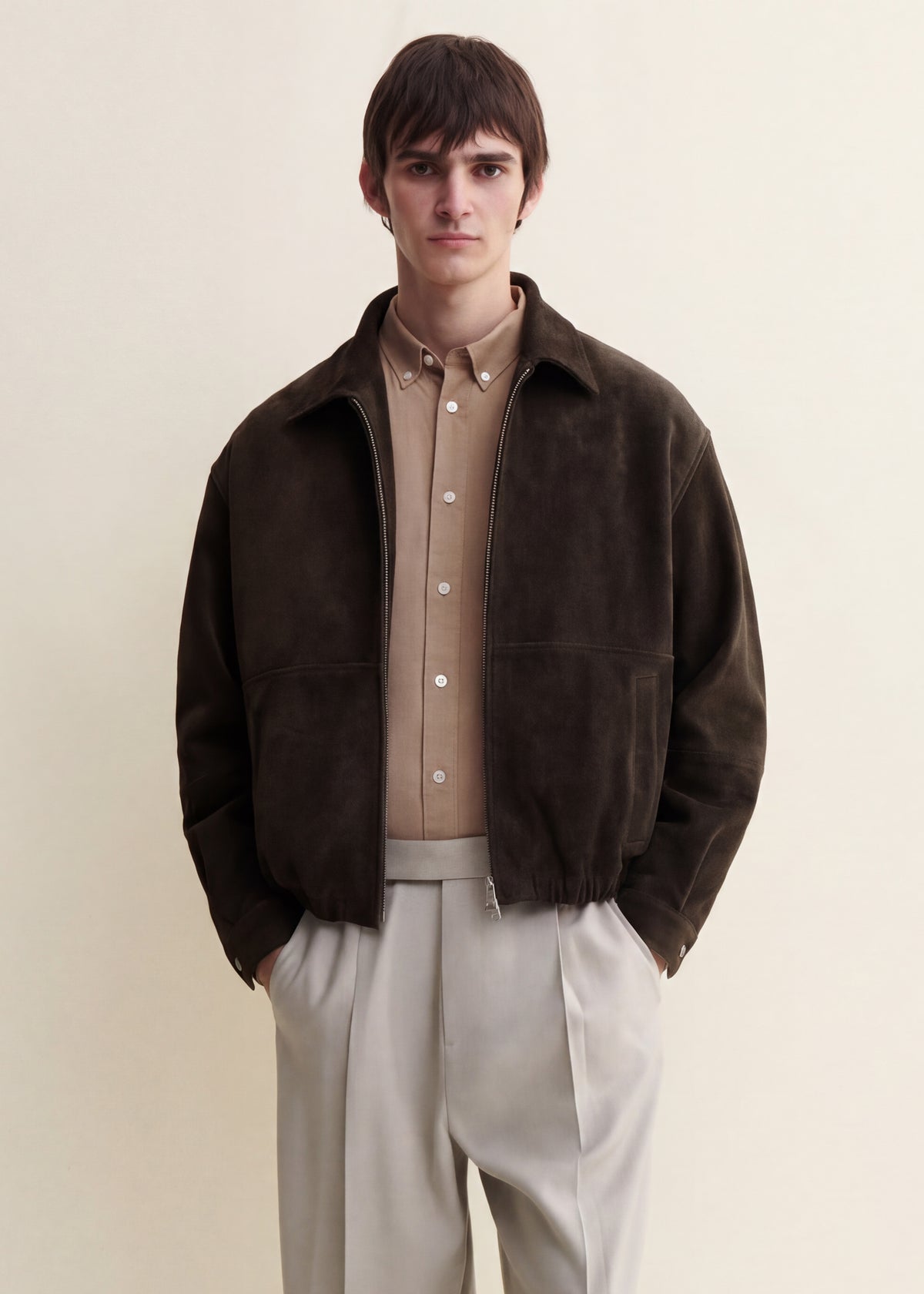 Maddox | Gritty Suede Jacket | Iron