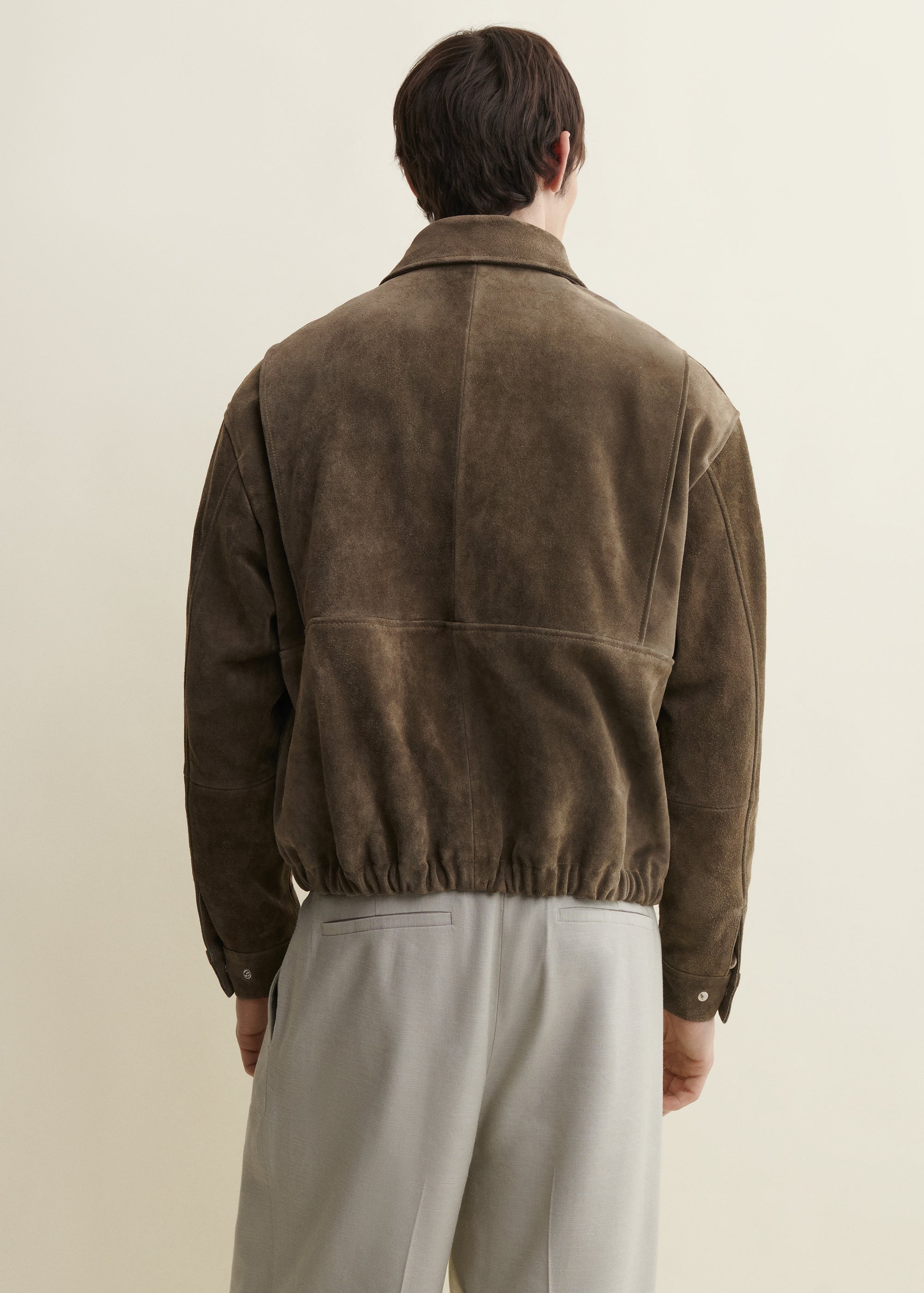 MADDOX | Gritty Suede Jacket | Olive