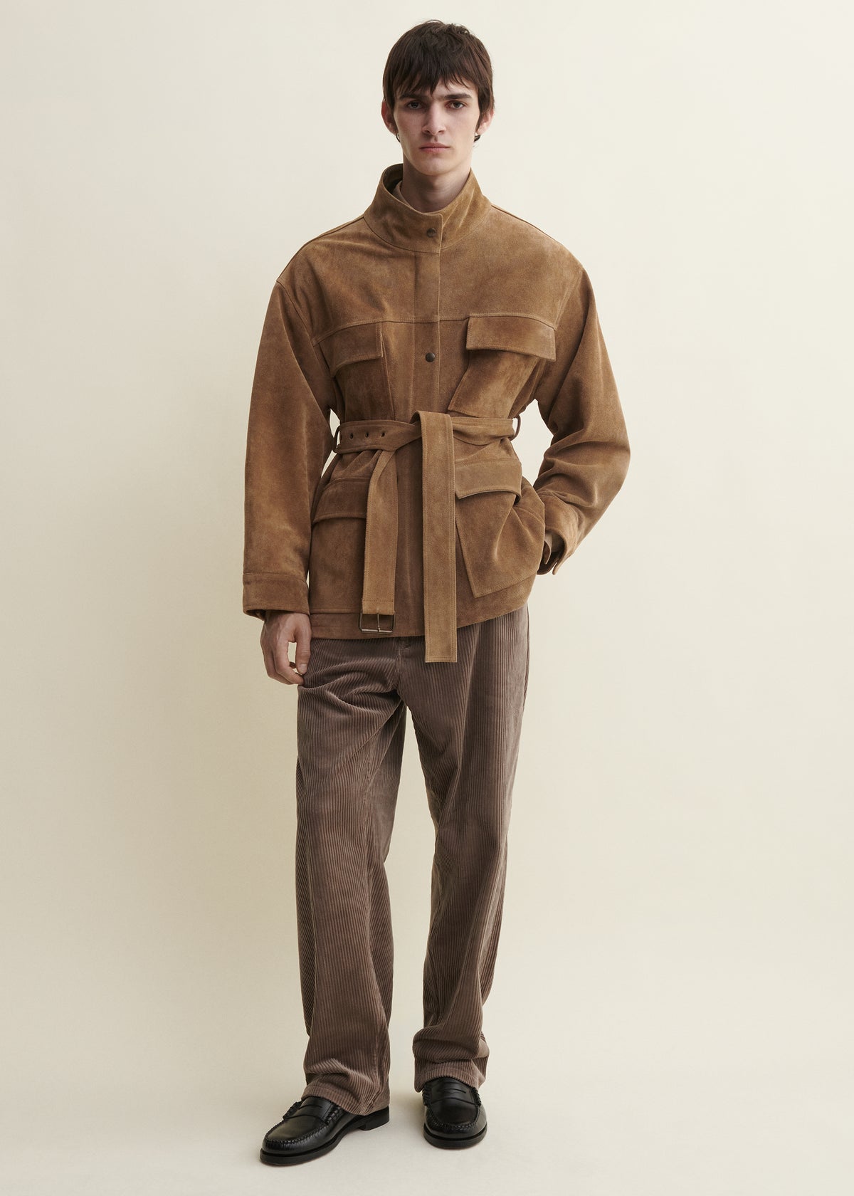 DORAN | Suede jacket | Olive