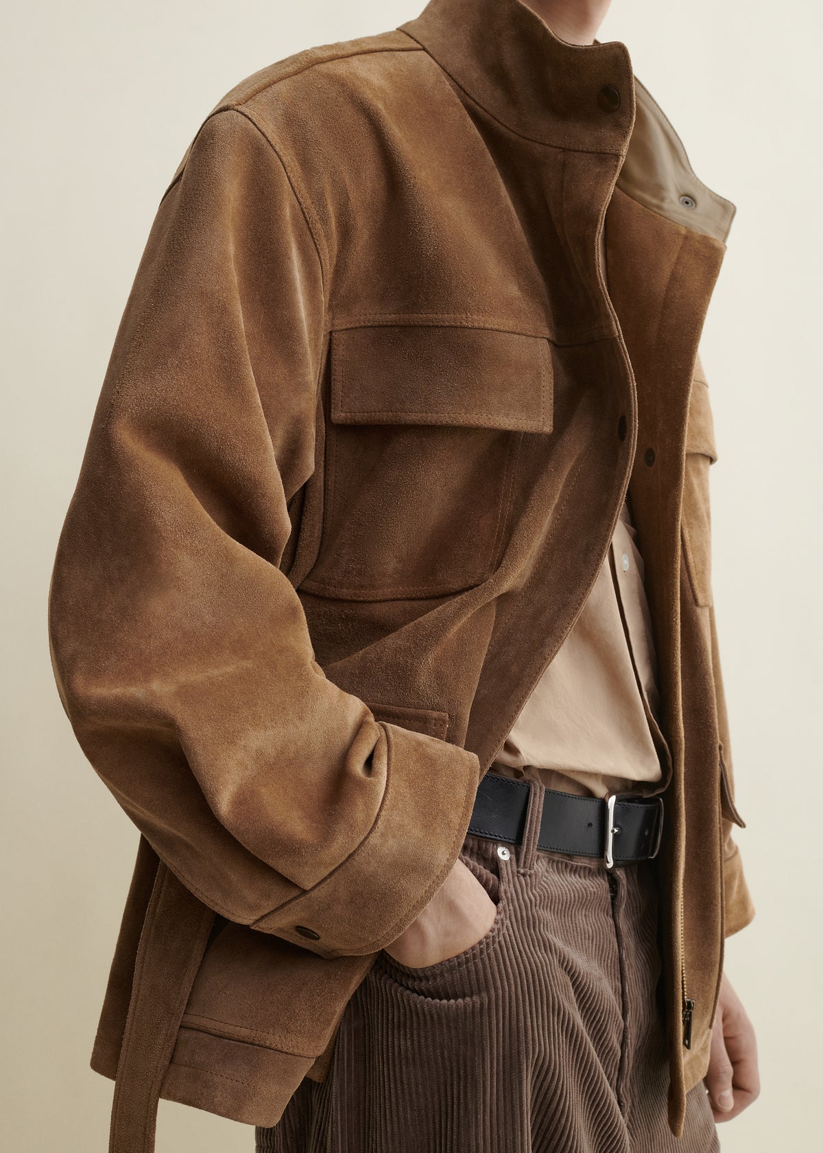 DORAN | Suede jacket | Olive
