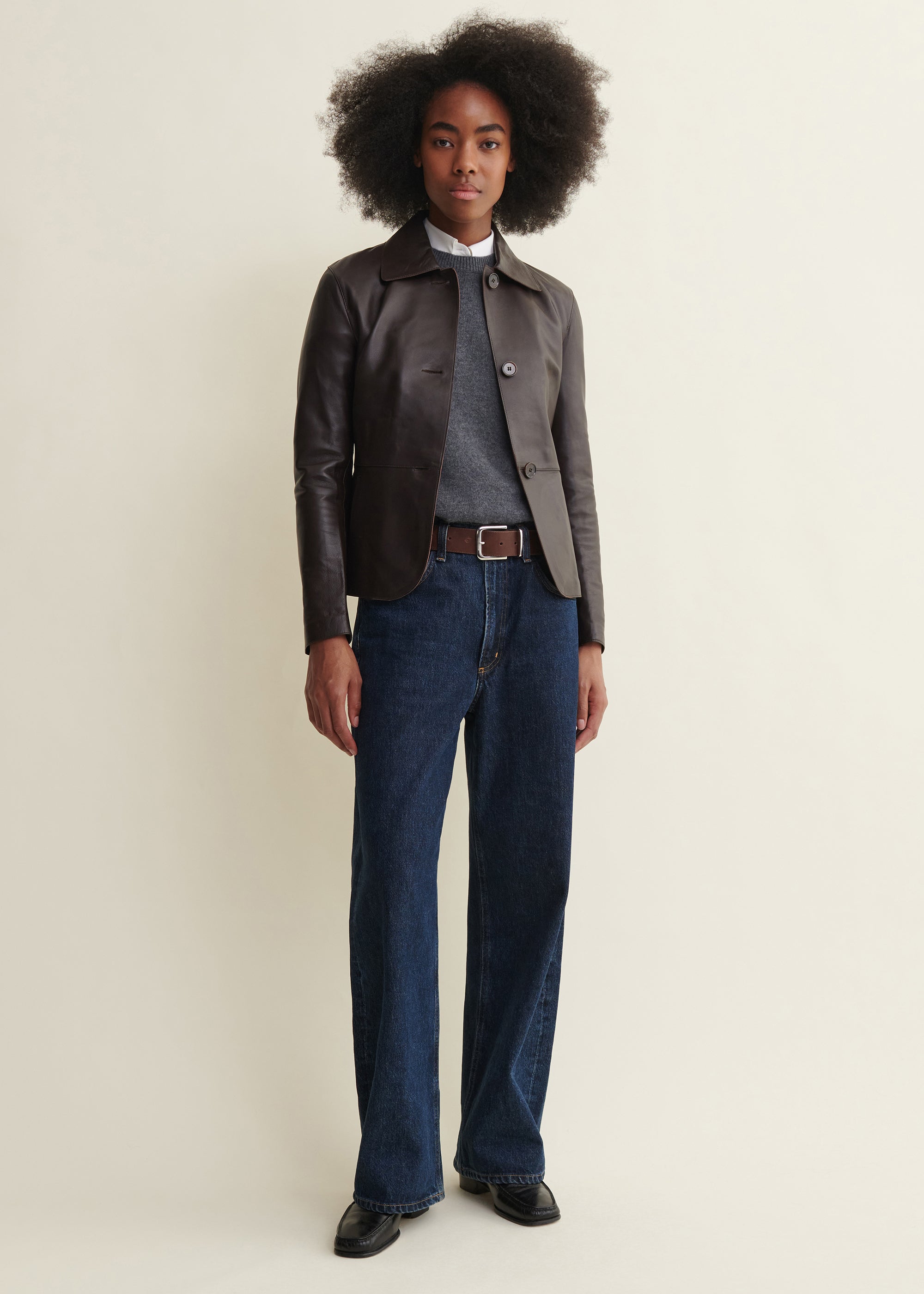CARMEN | Leather Jacket | Coffee Bean