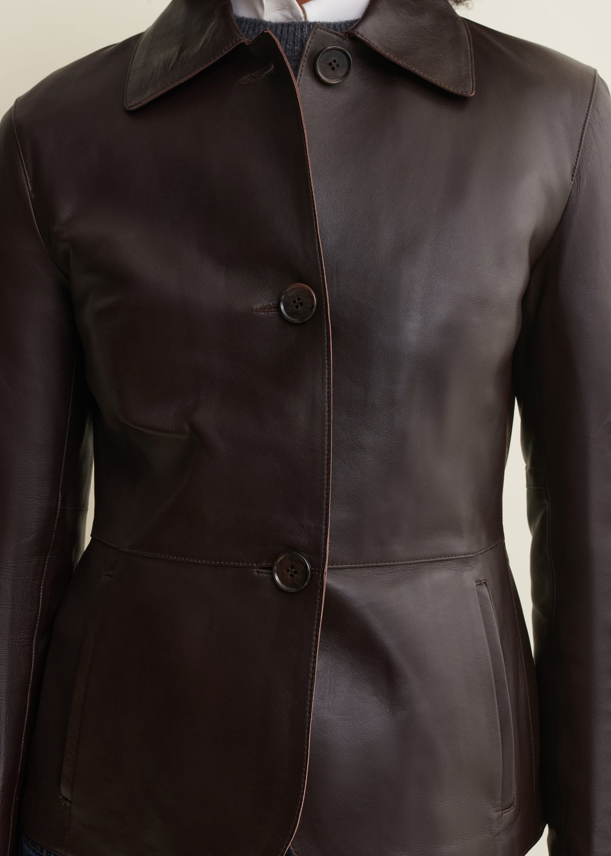 CARMEN | Leather Jacket | Coffee Bean