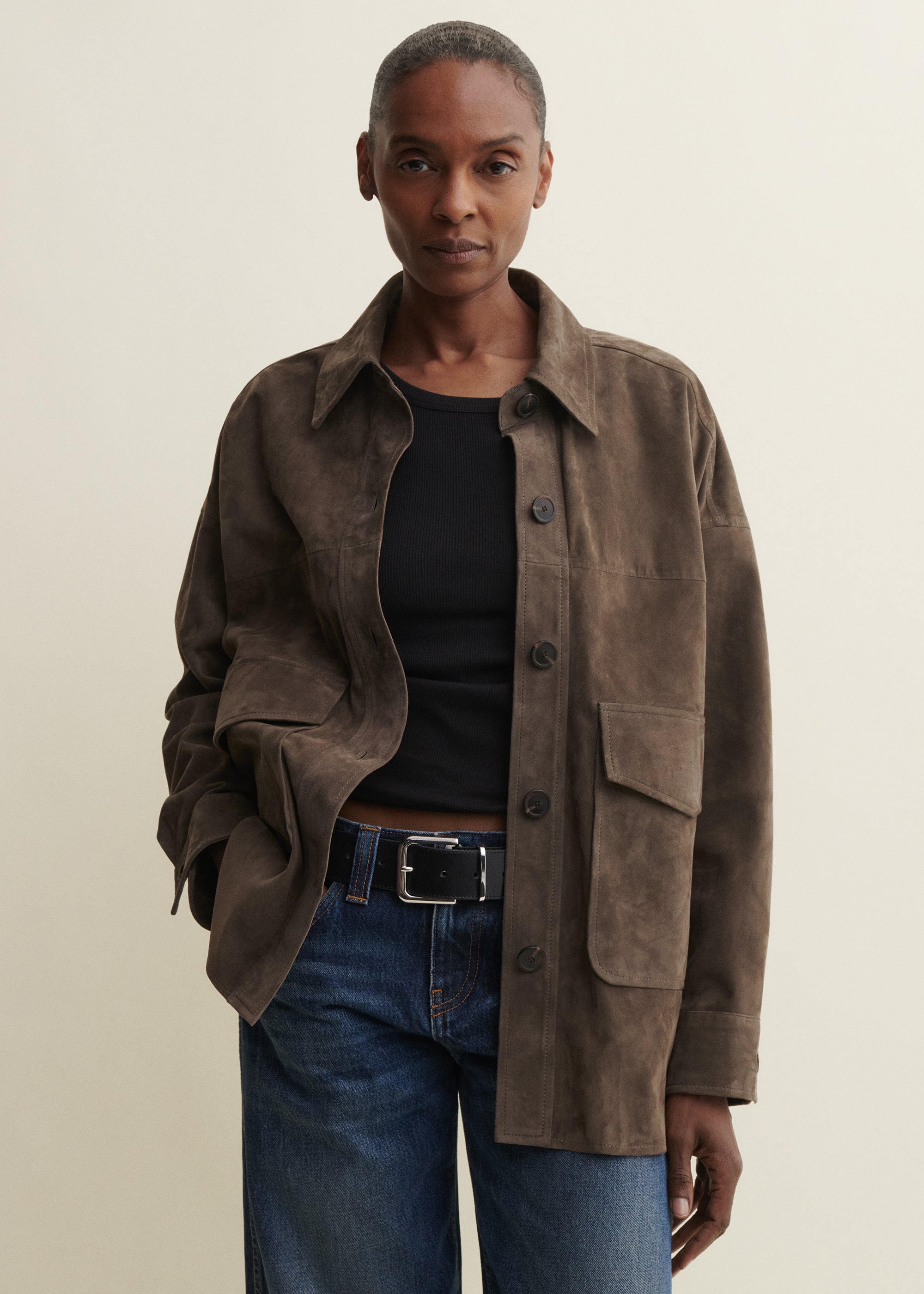 KAYLEE | Suede Overshirt | SOIL