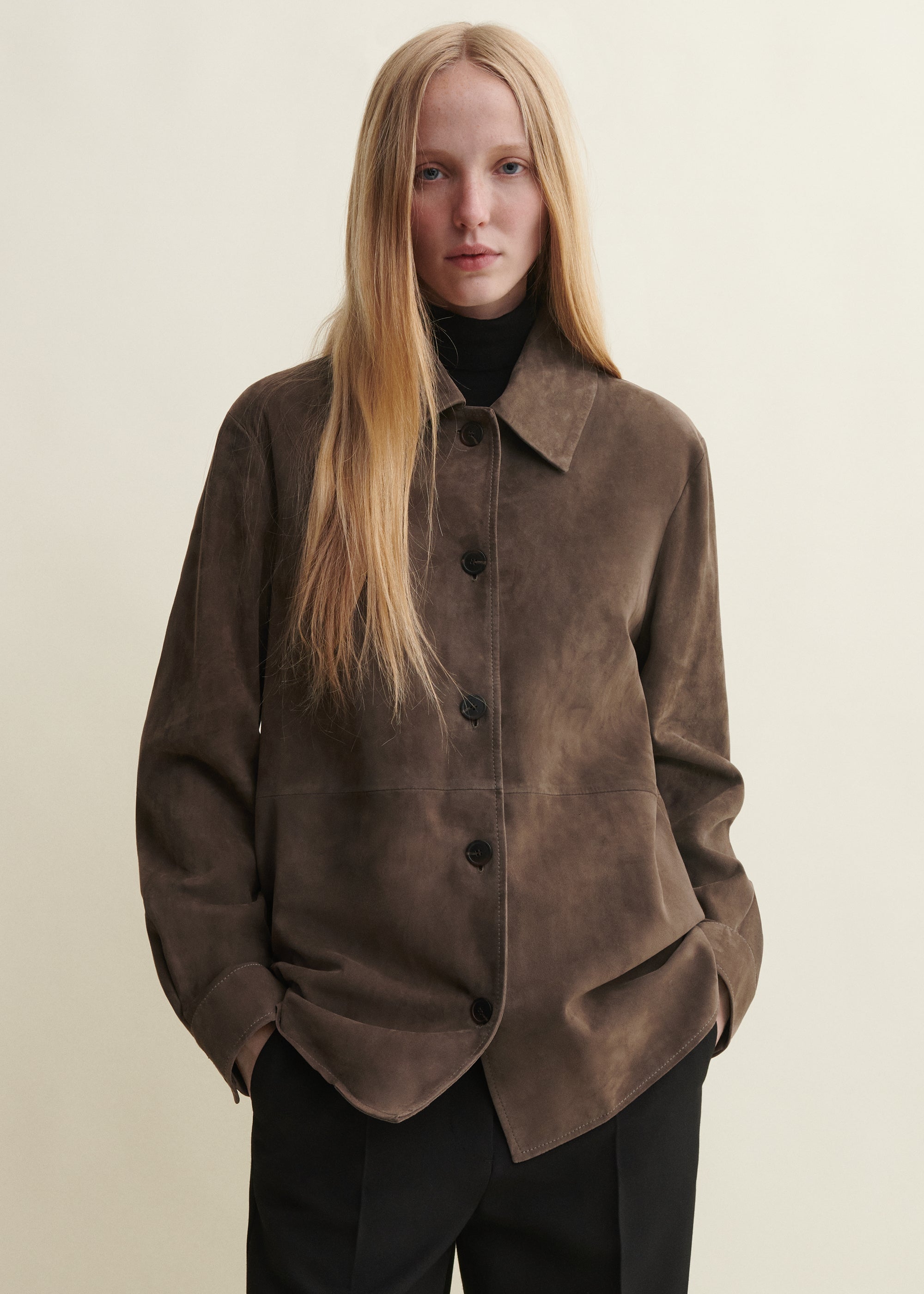 VICKY | Suede Shirt | SOIL