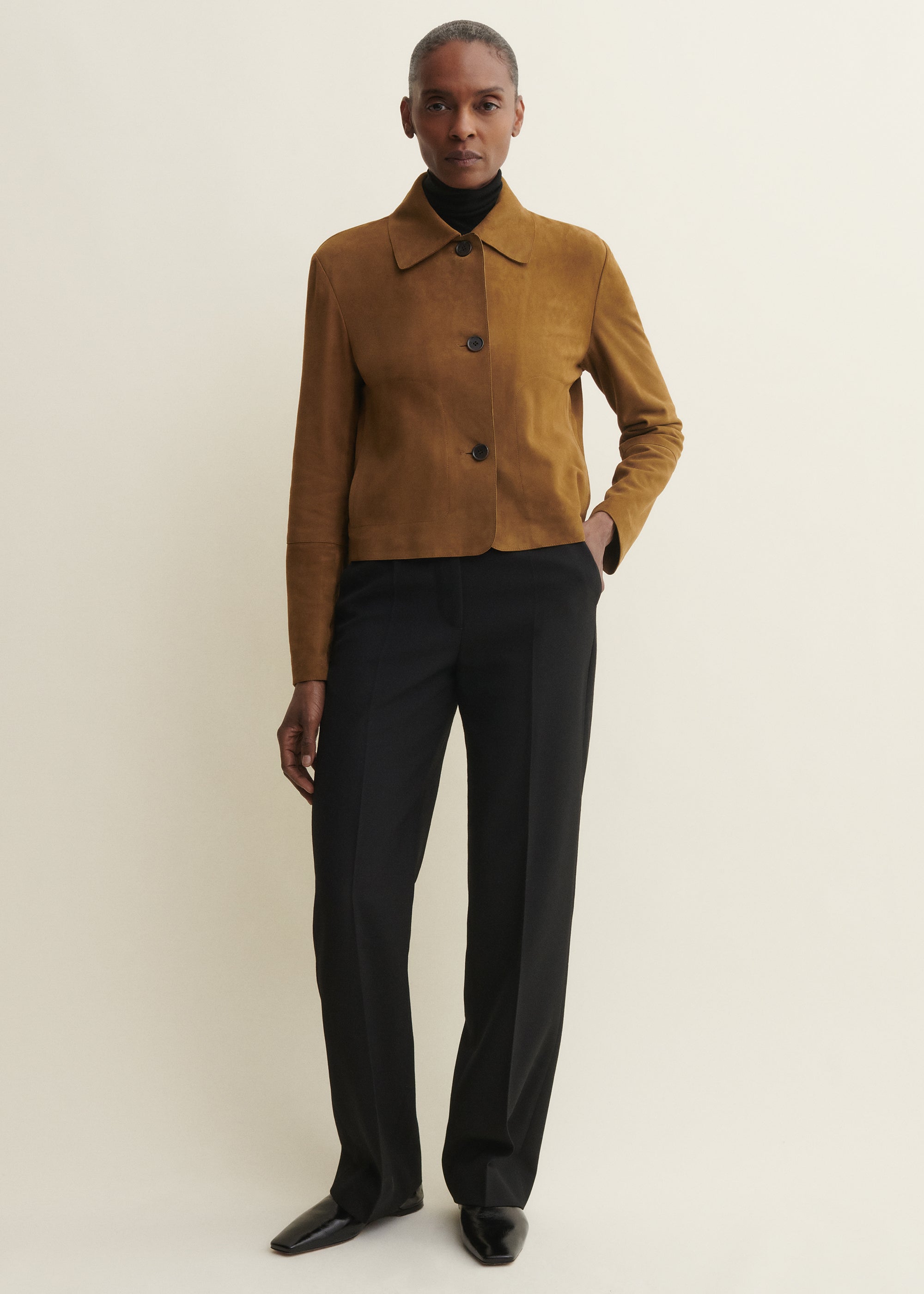 EMY | Wildlederjacke | Dark Olive