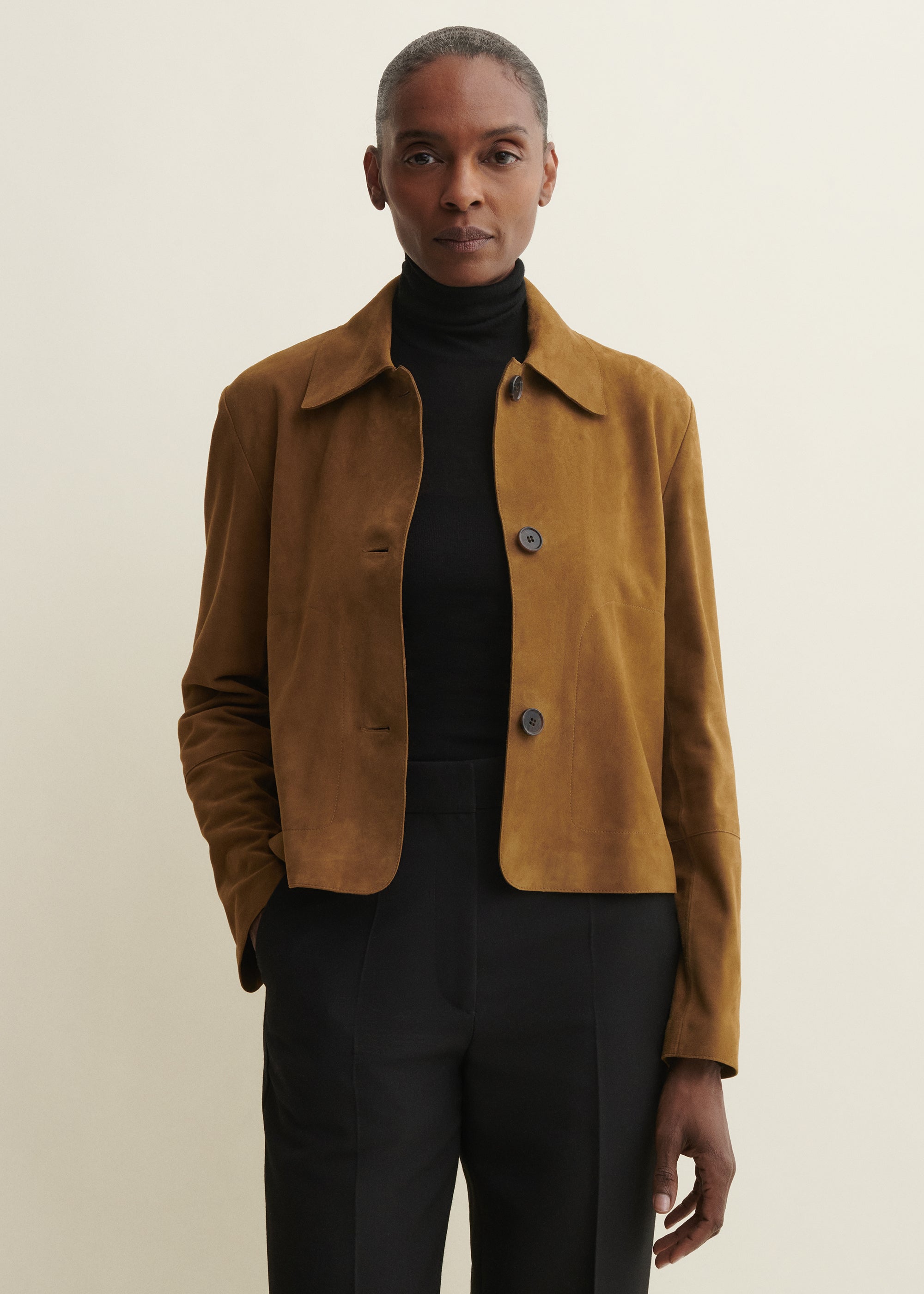 EMY | Wildlederjacke | Dark Olive