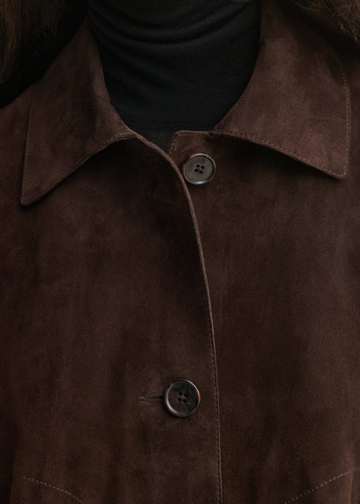 Emy | Suede Classic Jacket | Mud Brown