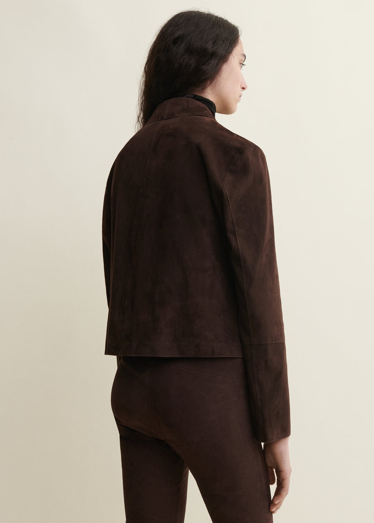 Emy | Suede Classic Jacket | Mud Brown