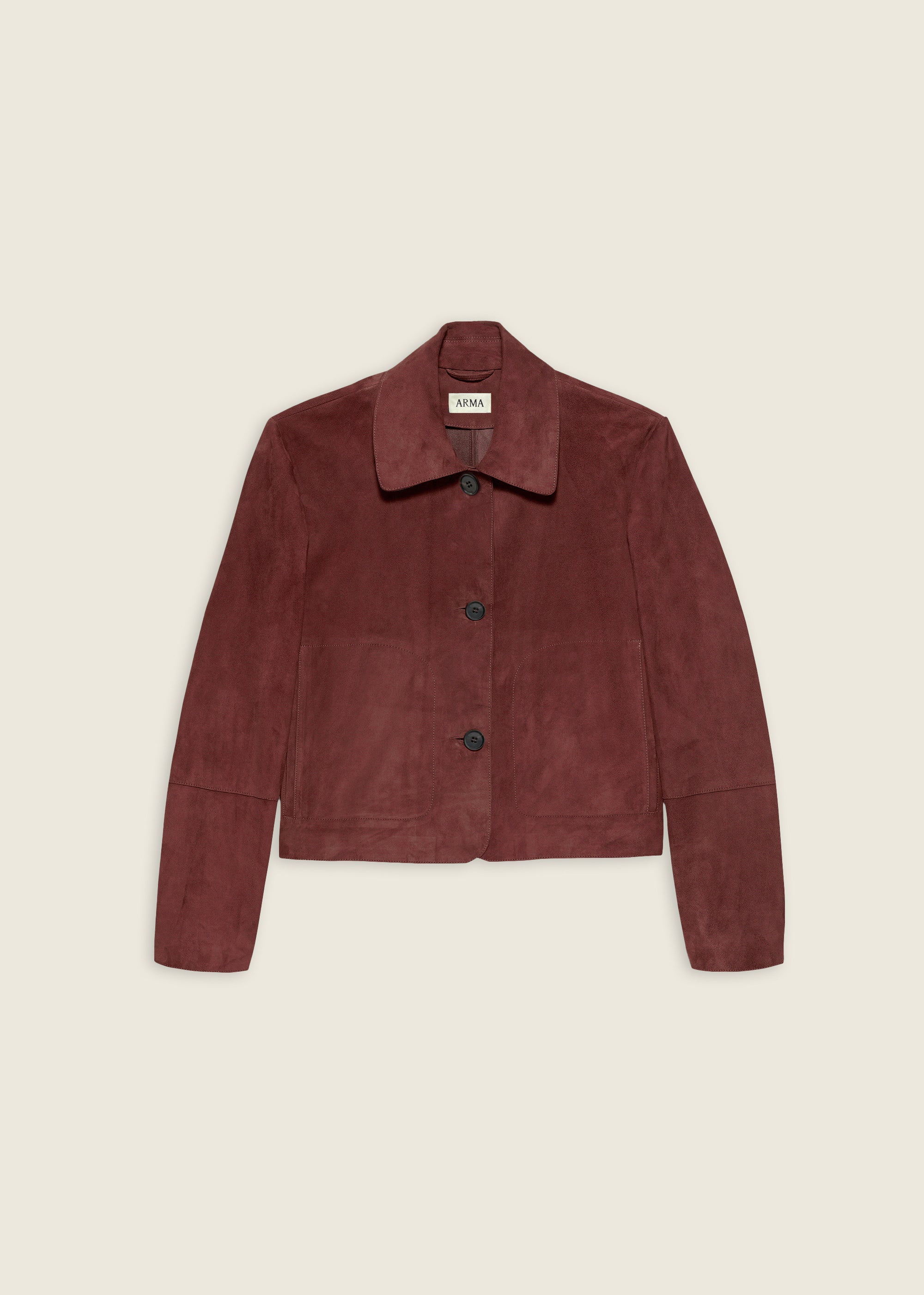 EMY | Suede Classic Jacket | MAHOGANY