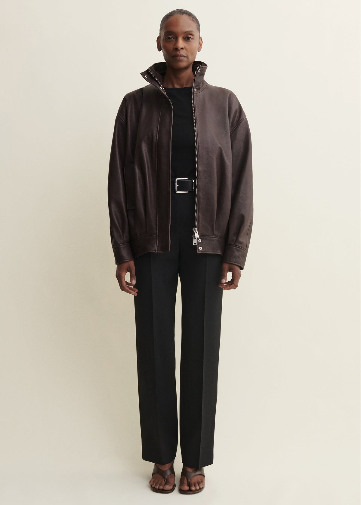 Paula | Leather Jacket | Coffee Bean