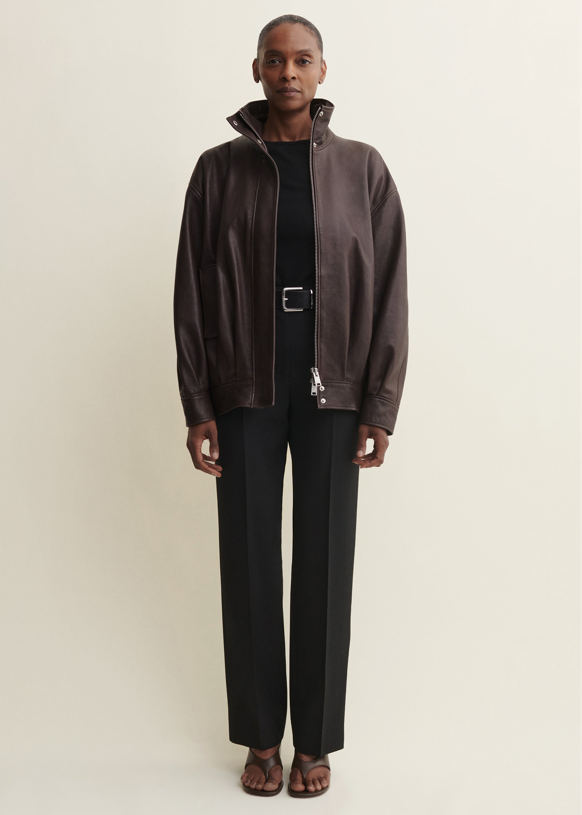 PAULA | Lederjacke | Coffee Bean