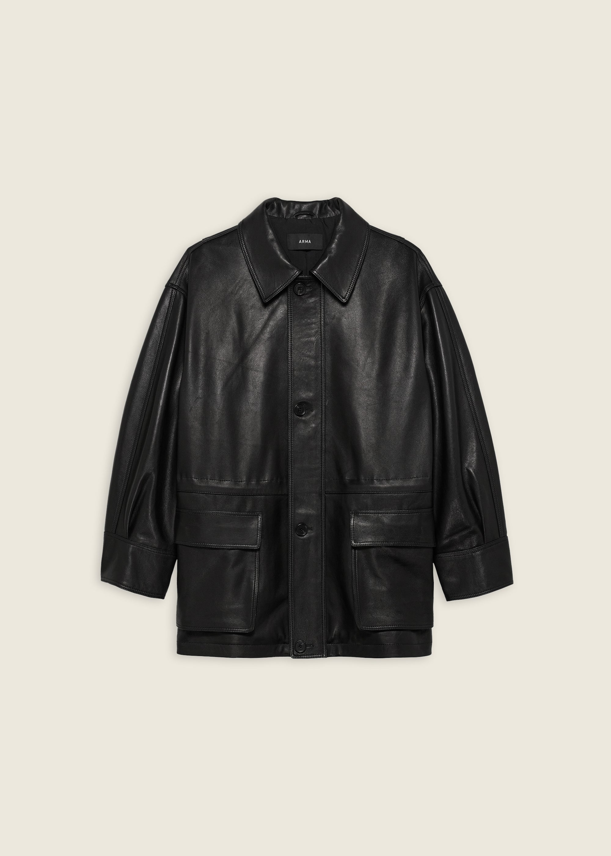 MAEVE | Feldjacke aus Leder | BLACK