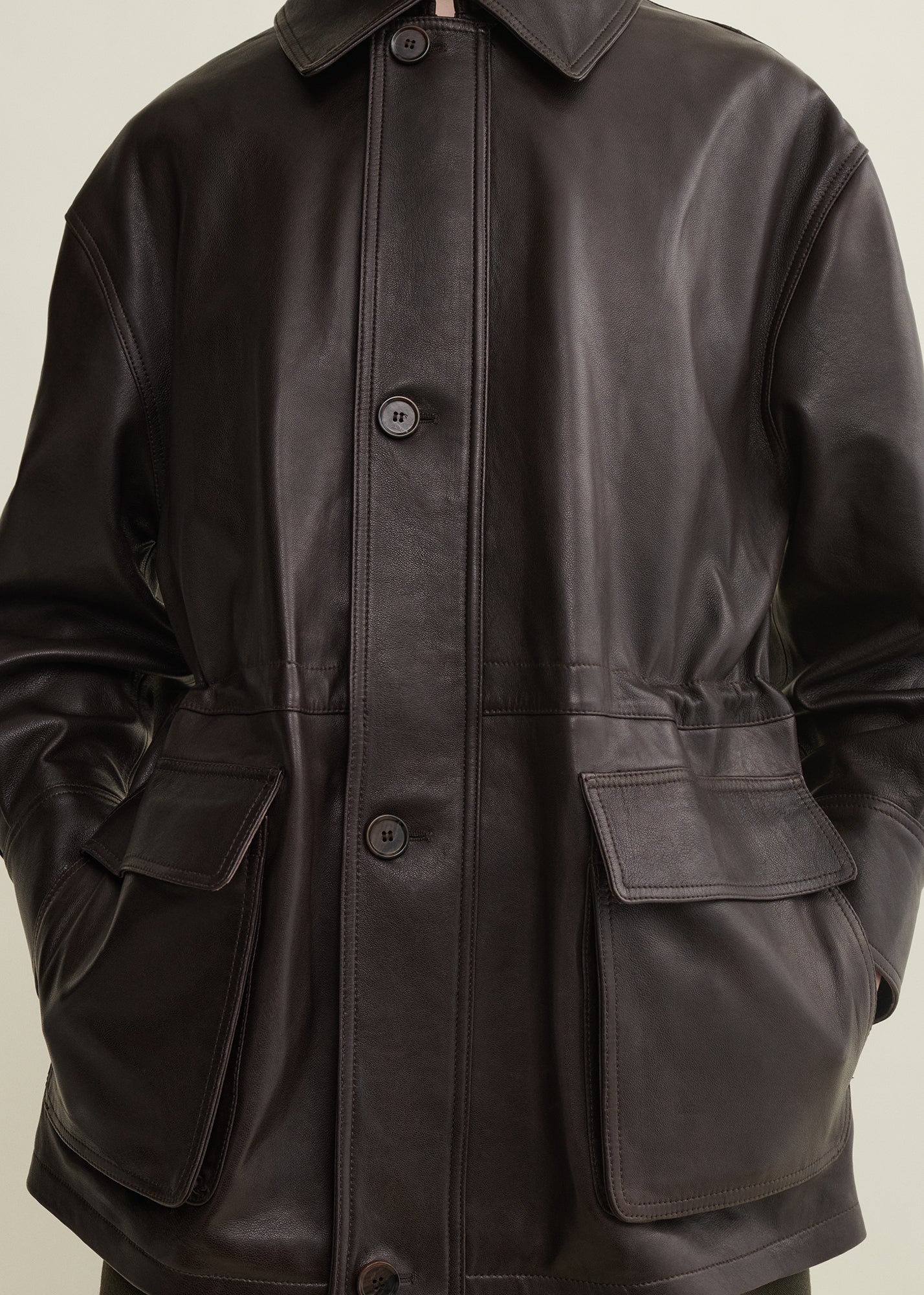 MAEVE | Feldjacke aus Leder | COFFEE BEAN
