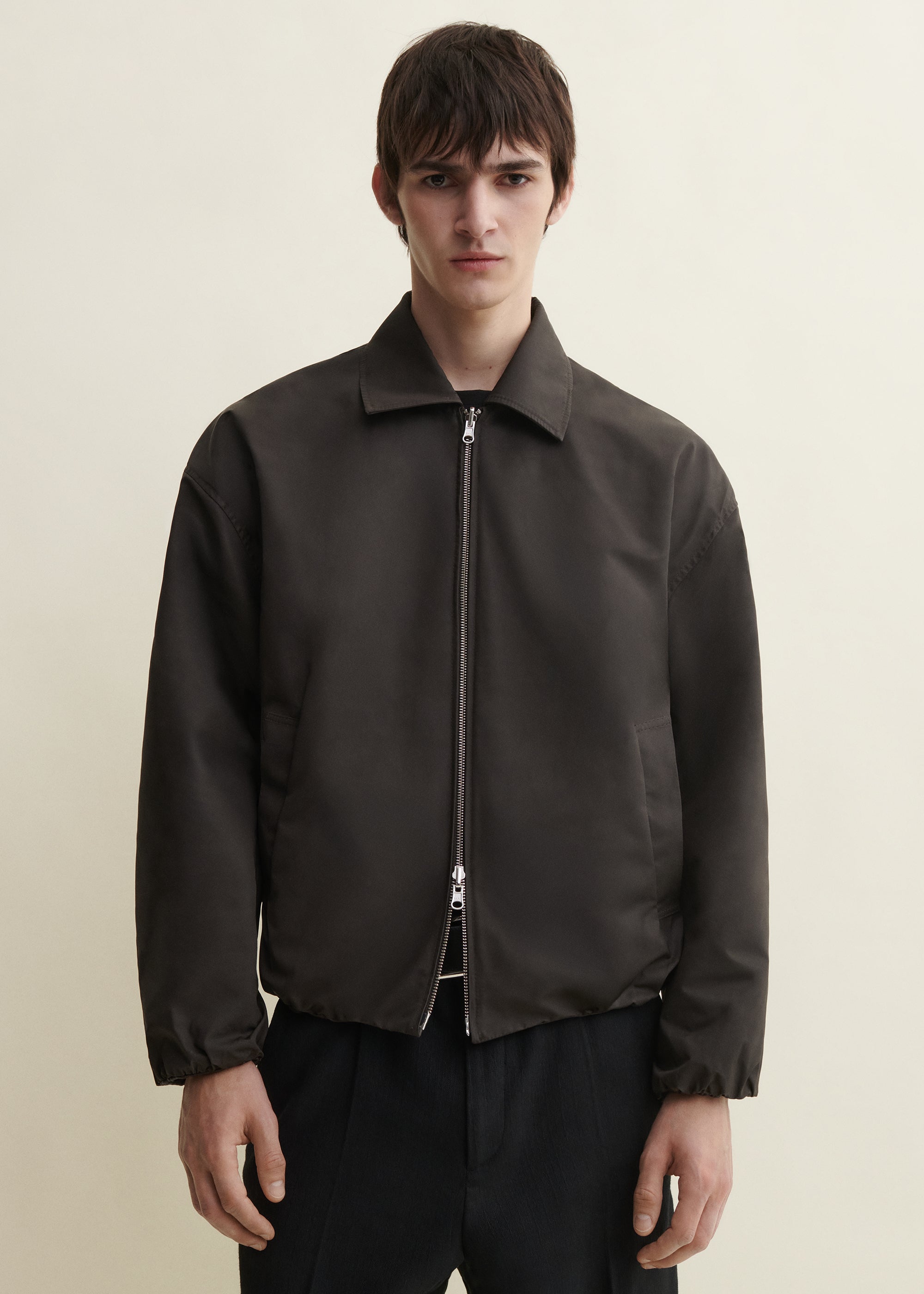 BACKETT | Leather Bomber Jacket | Coffee Bean