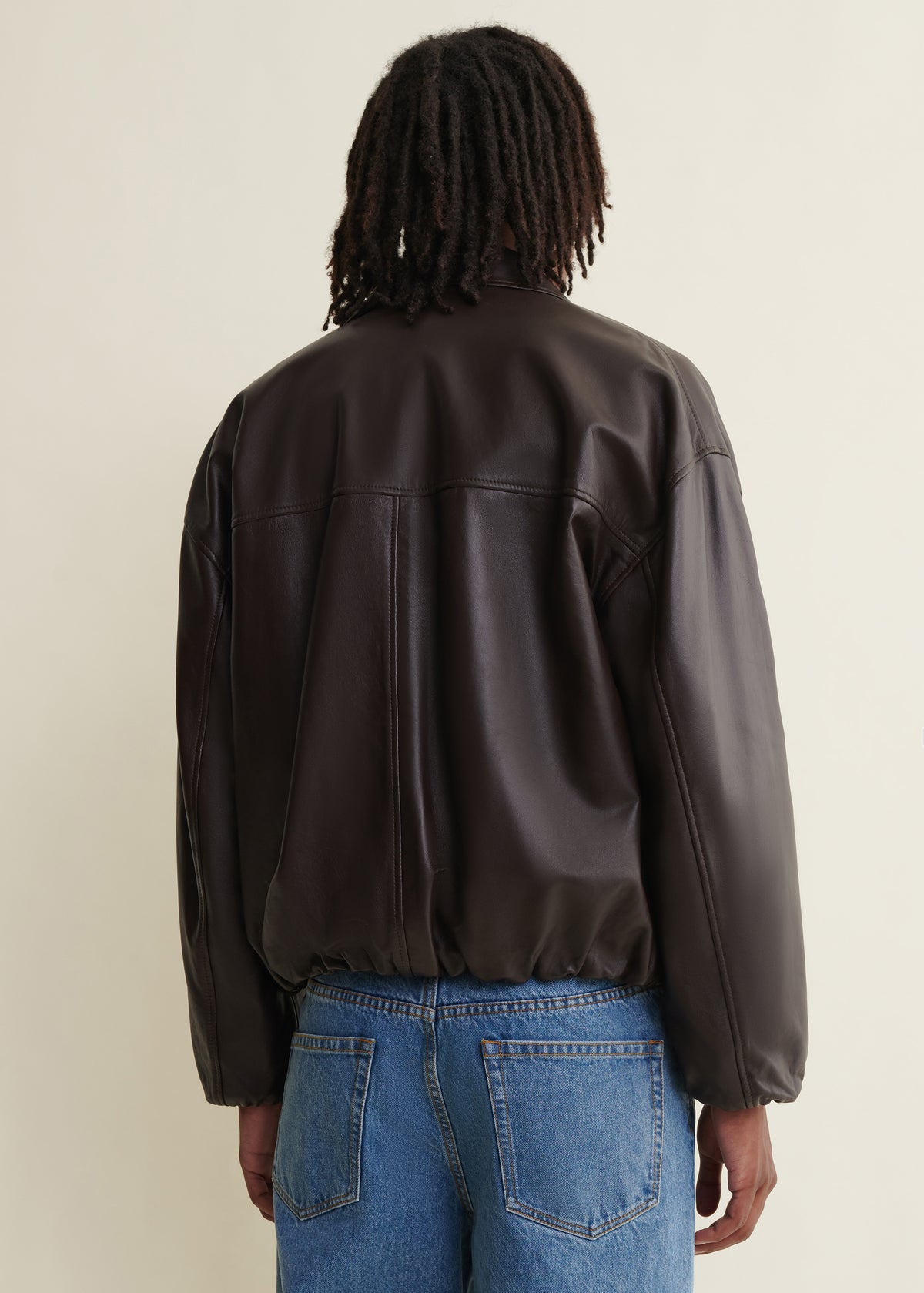 BACKETT | Leather Bomber Jacket | Coffee Bean