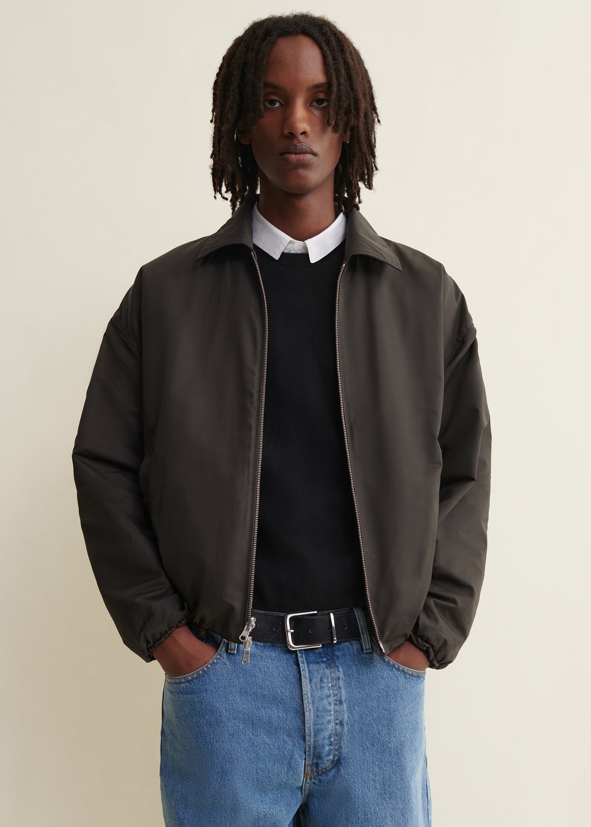 BACKETT | Leather Bomber Jacket | Coffee Bean