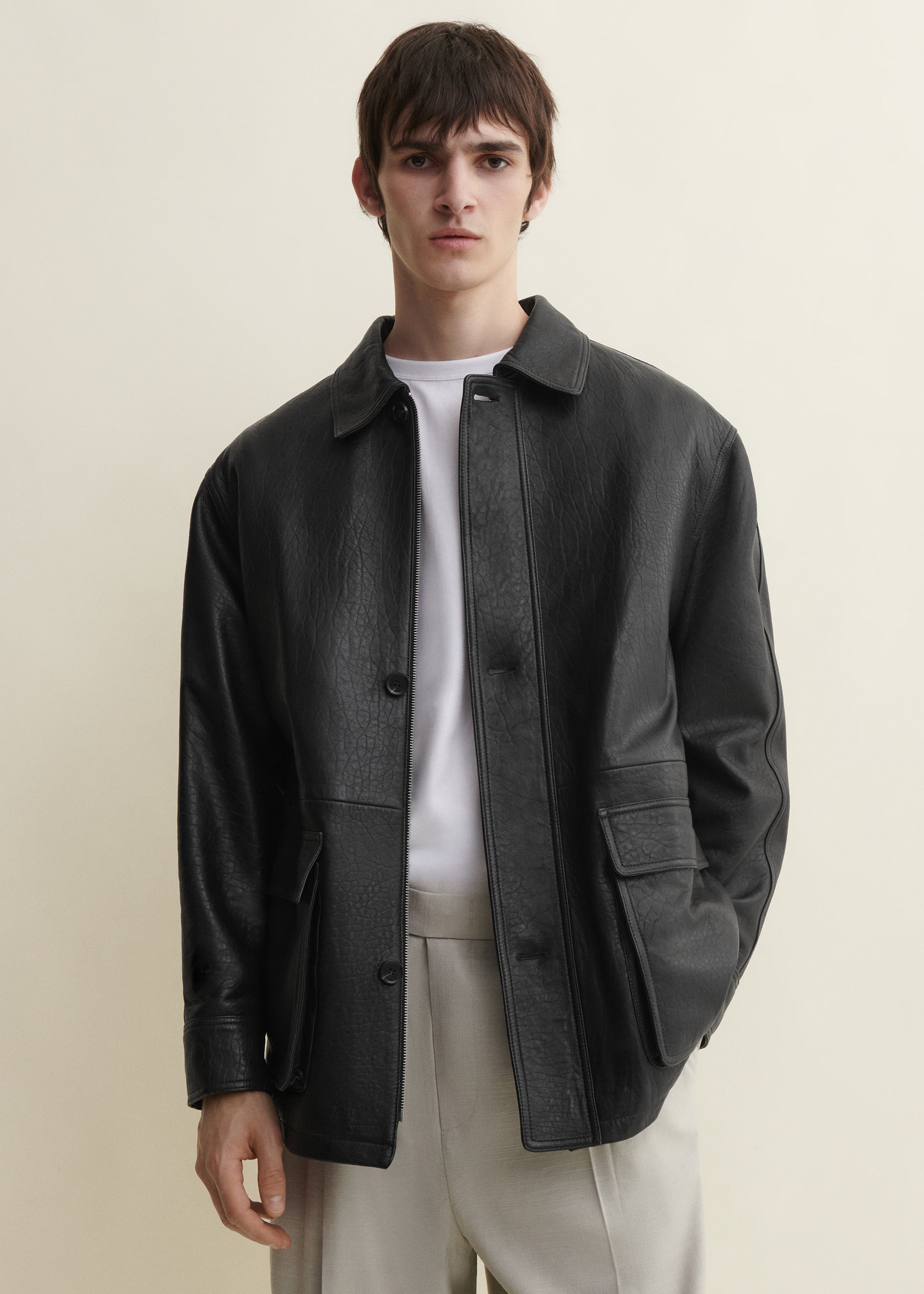 MAVIS | Leather jacket | Black