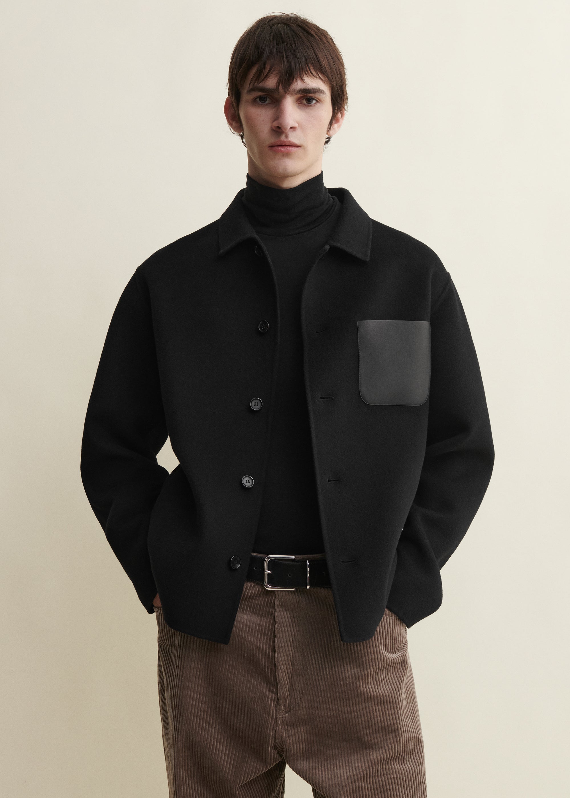 NAVID | Wool shirt | Black