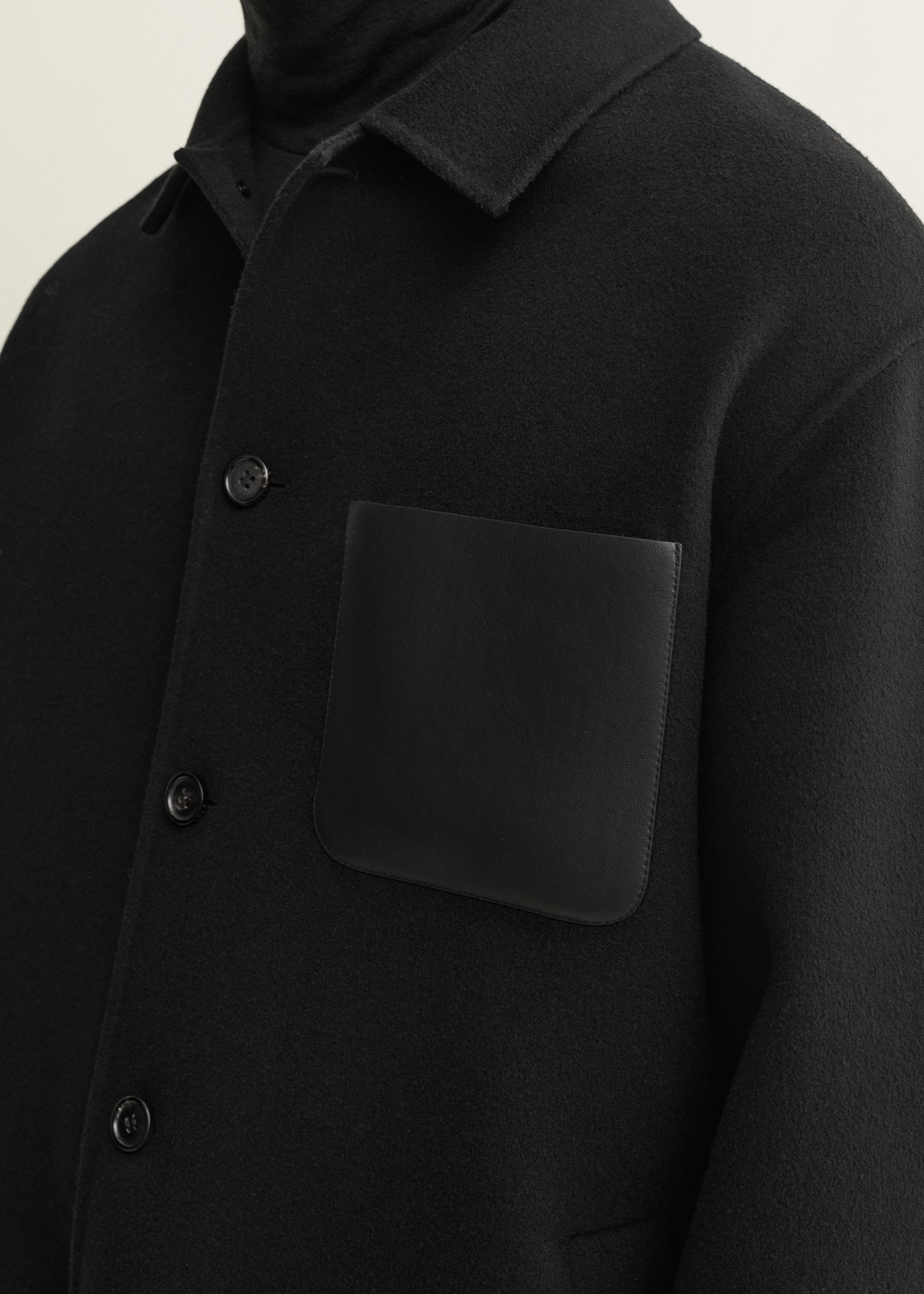 NAVID | Wool shirt | Black