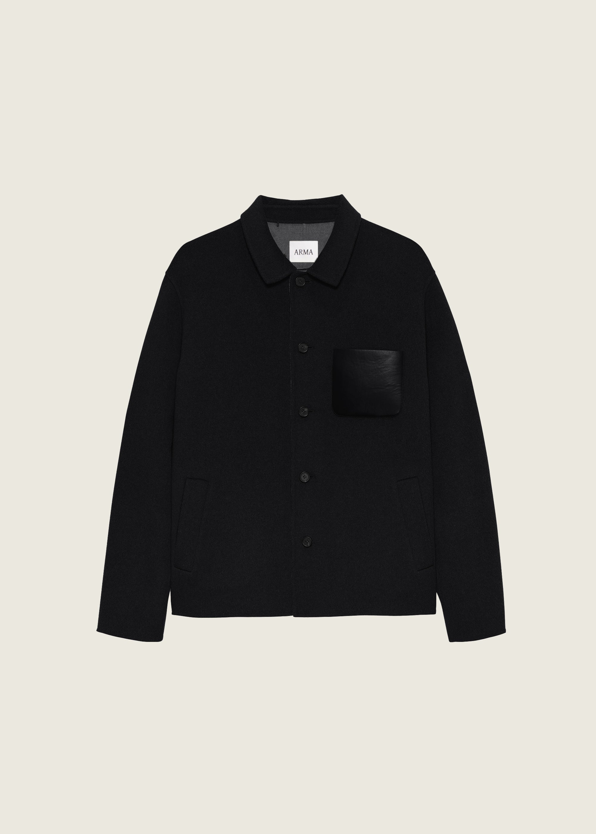 NAVID | Wool shirt | Black