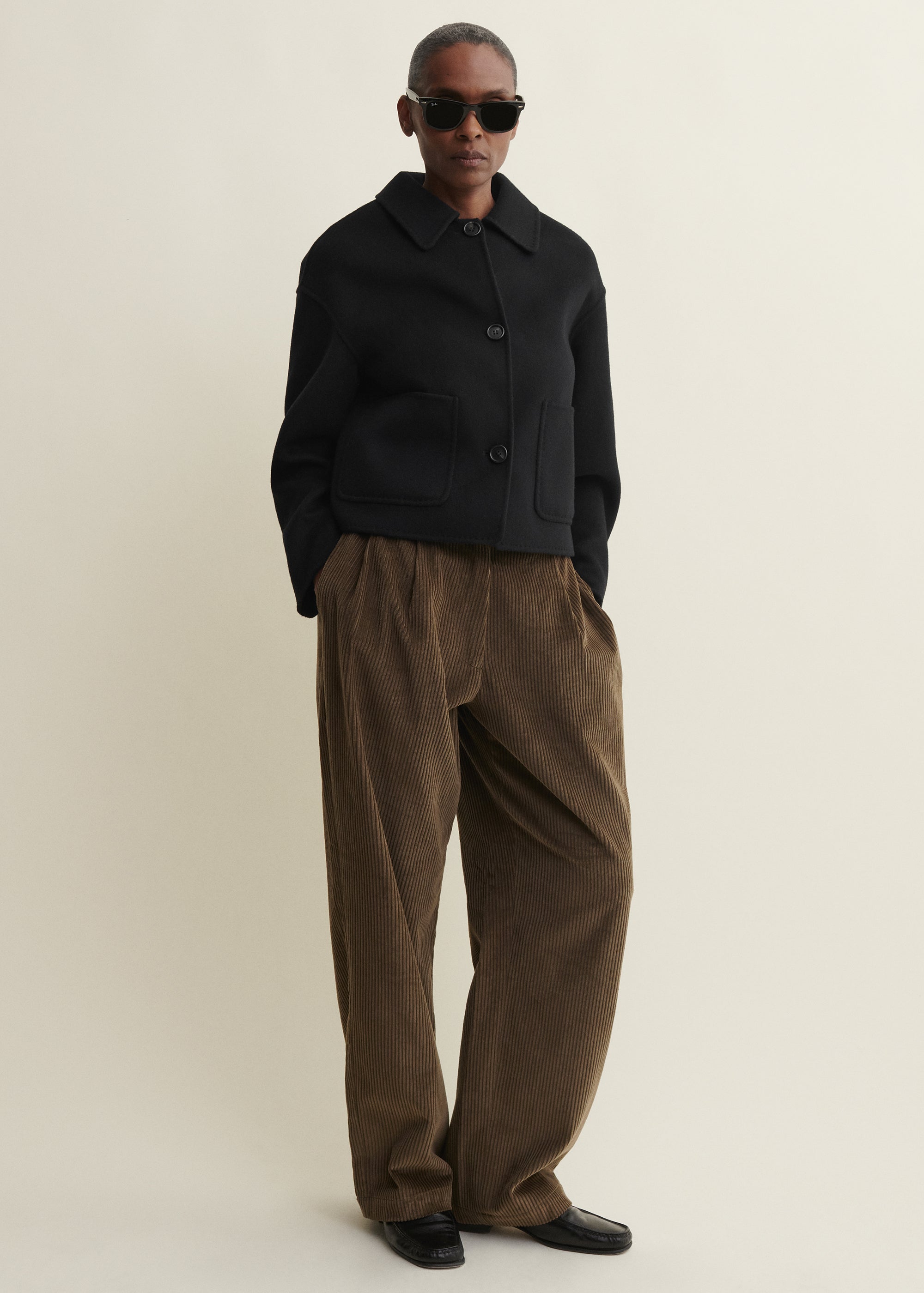 KERRY | Cropped Wool Jacket | Black