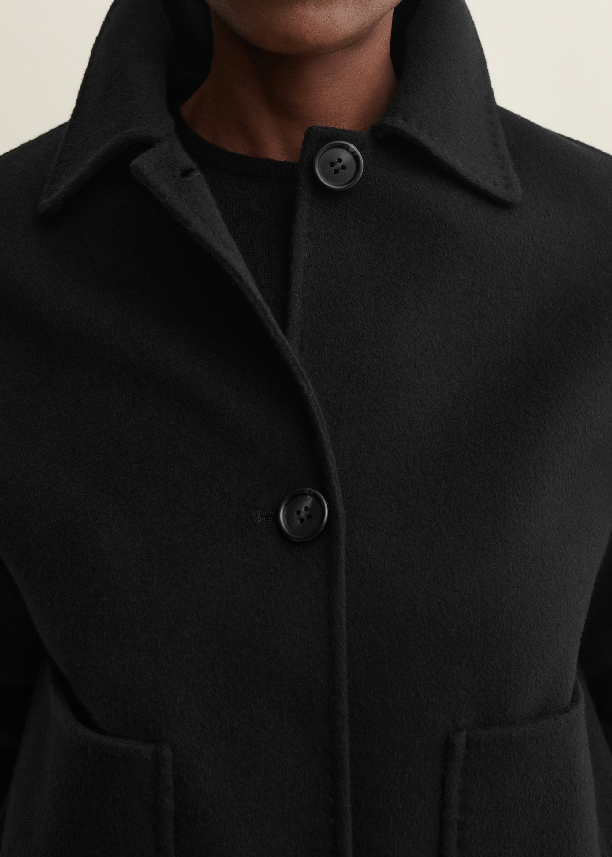 KERRY | Cropped Wool Jacket | Black