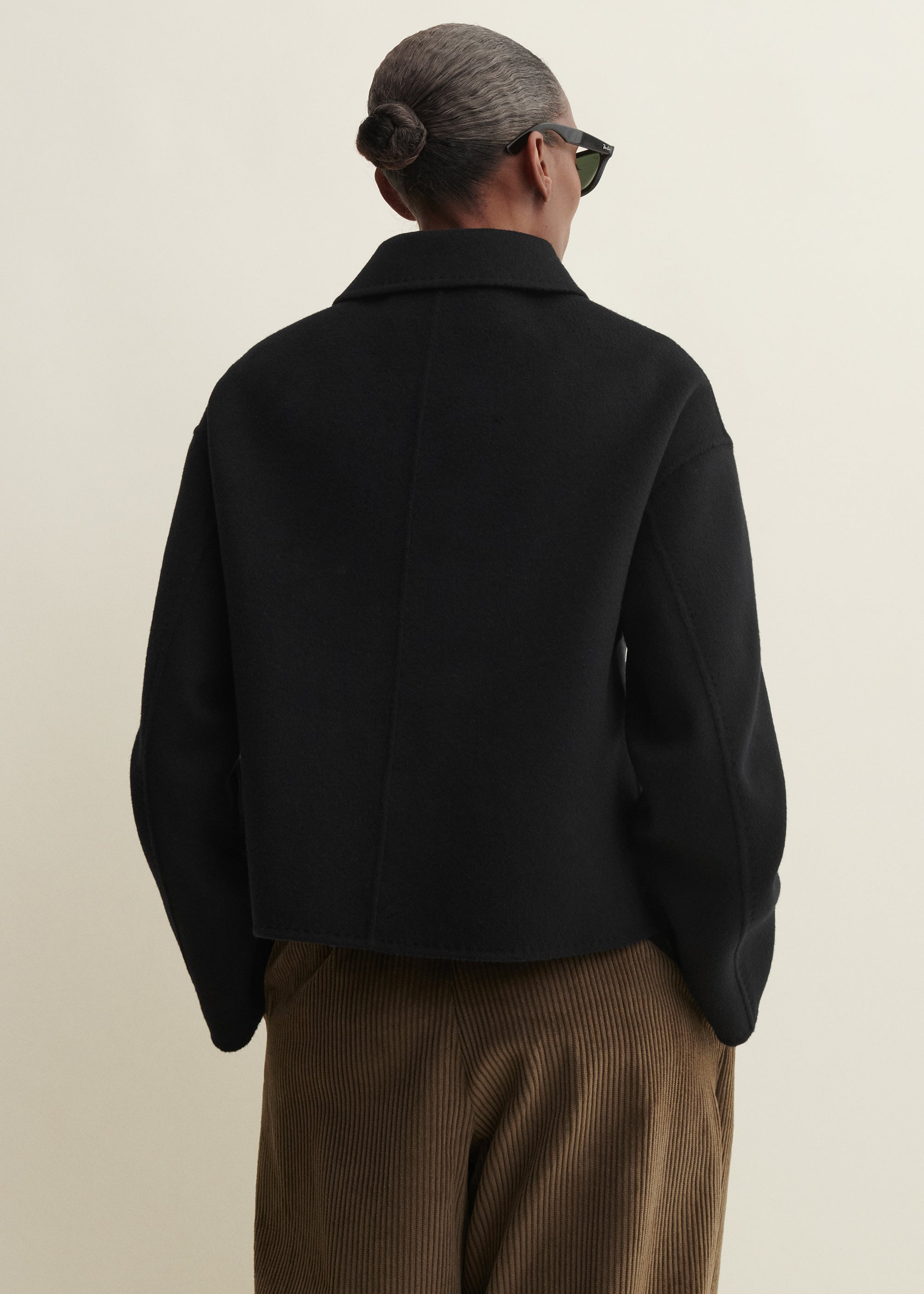 KERRY | Cropped Wool Jacket | Black