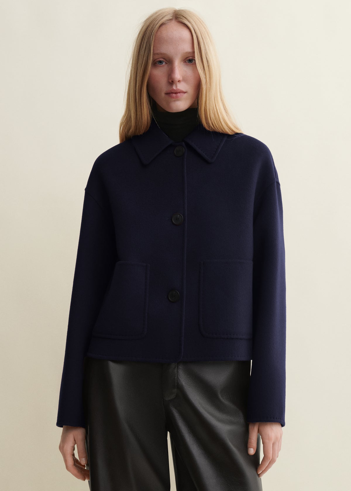 Kerry | Cropped Wool Jacket | Night