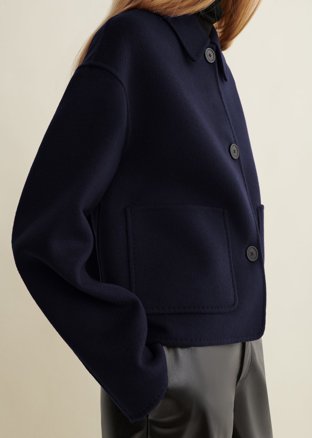 Kerry | Cropped Wool Jacket | Night