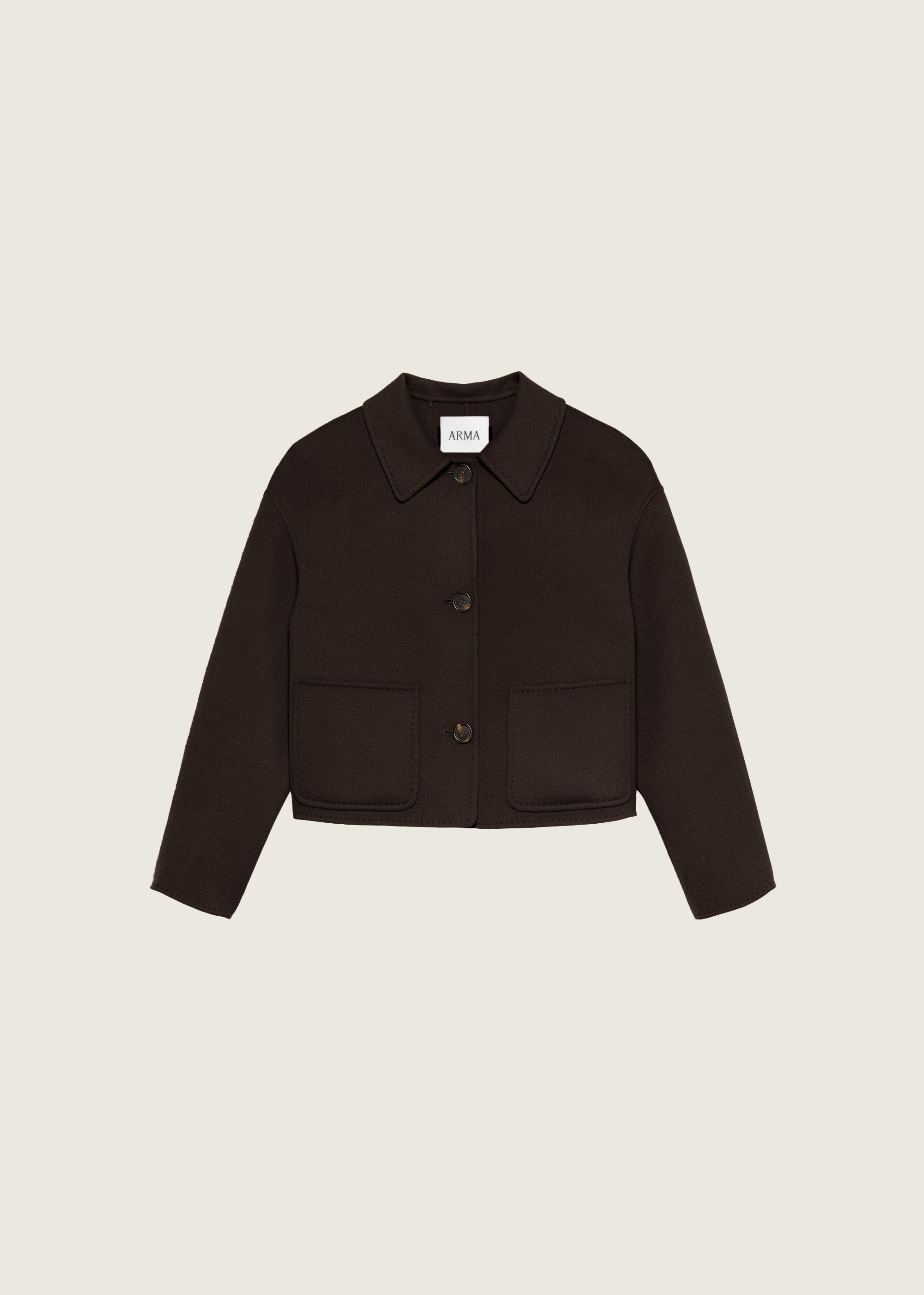 KERRY | Cropped Wool Jacket | Umber
