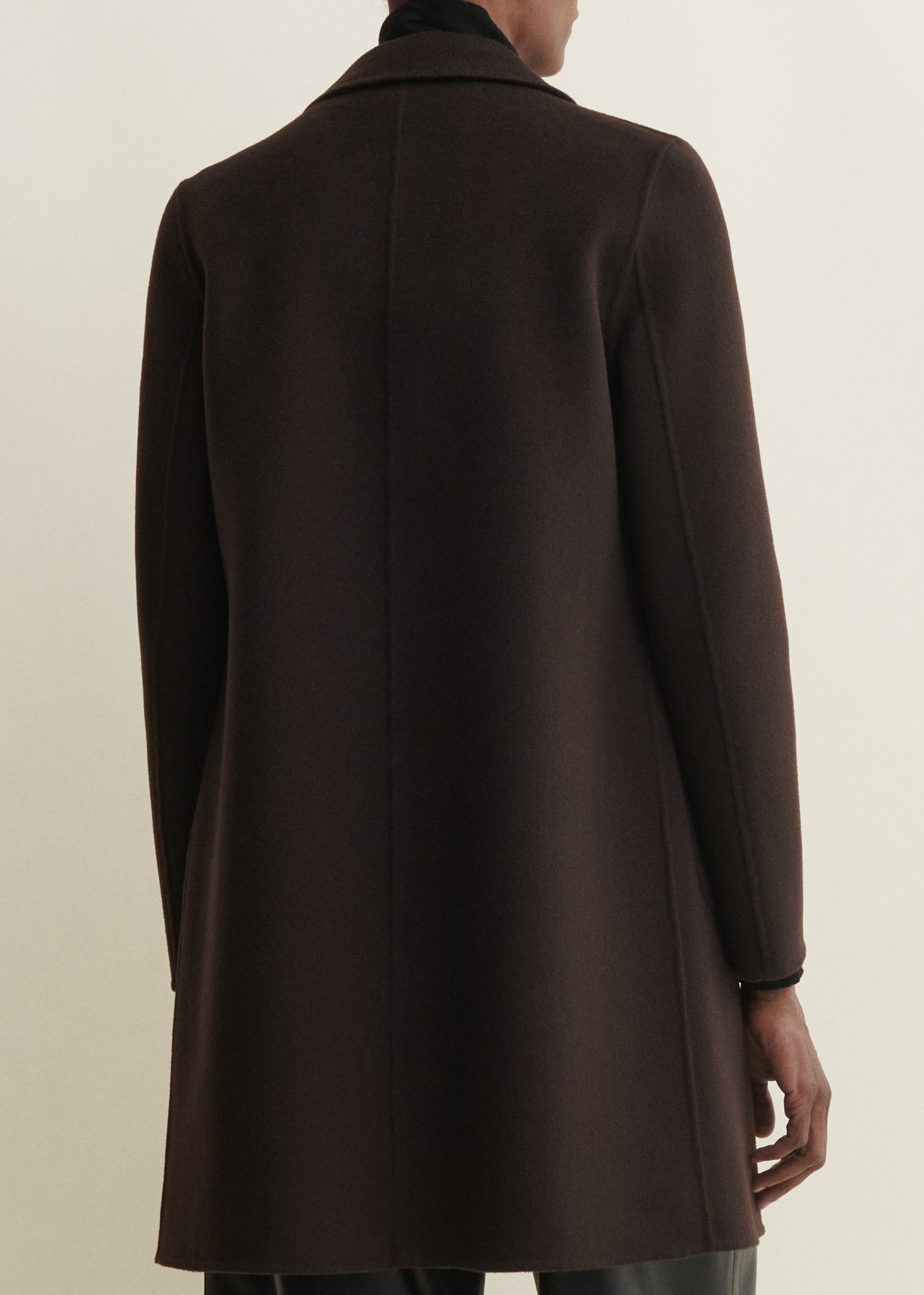 LUCERAM | Single-breasted Wool Coat | UMBER
