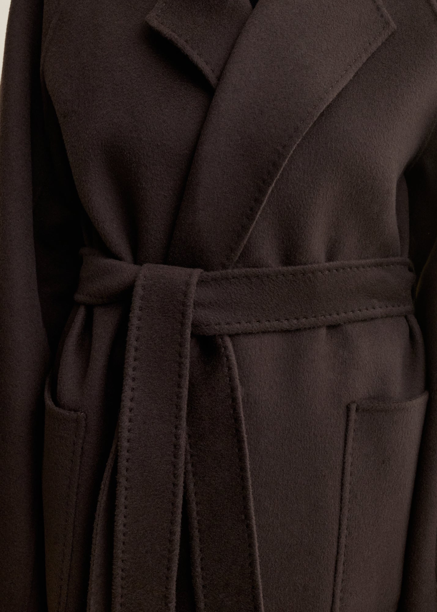 SUZA | Long Wool Coat | UMBER