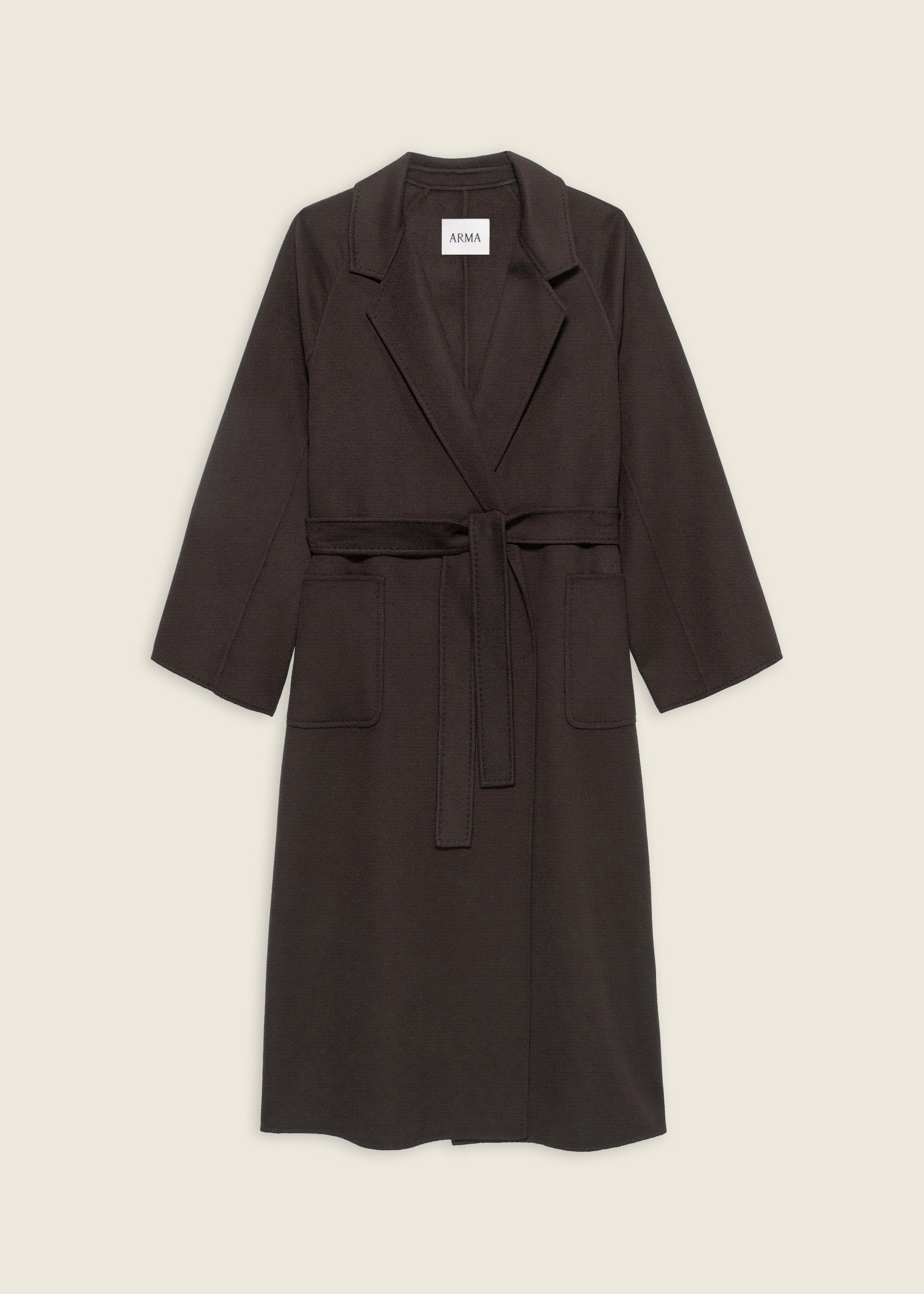 SUZA | Long Wool Coat | UMBER