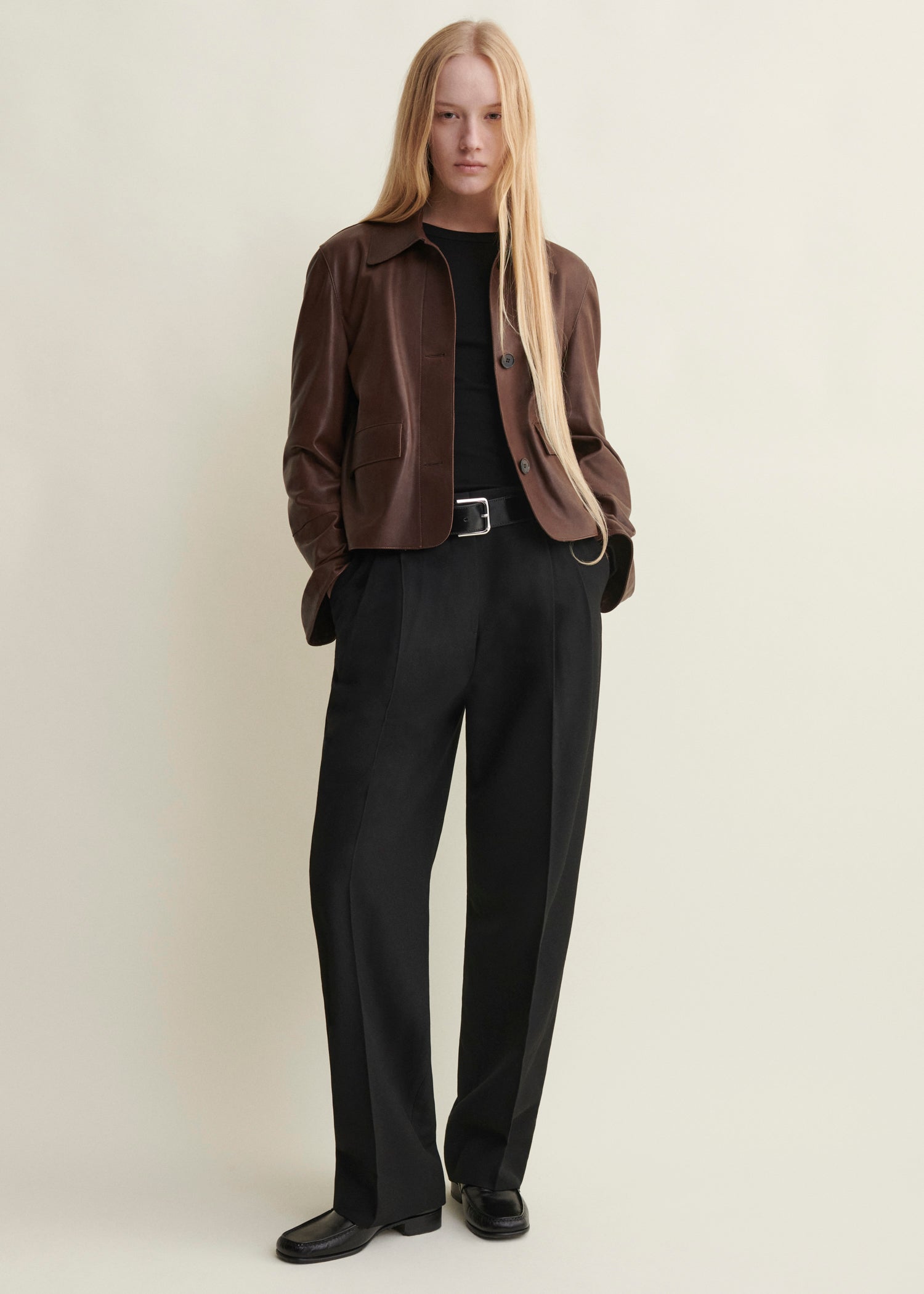 FEM | Vintage Leather Jacket | Mud Brown