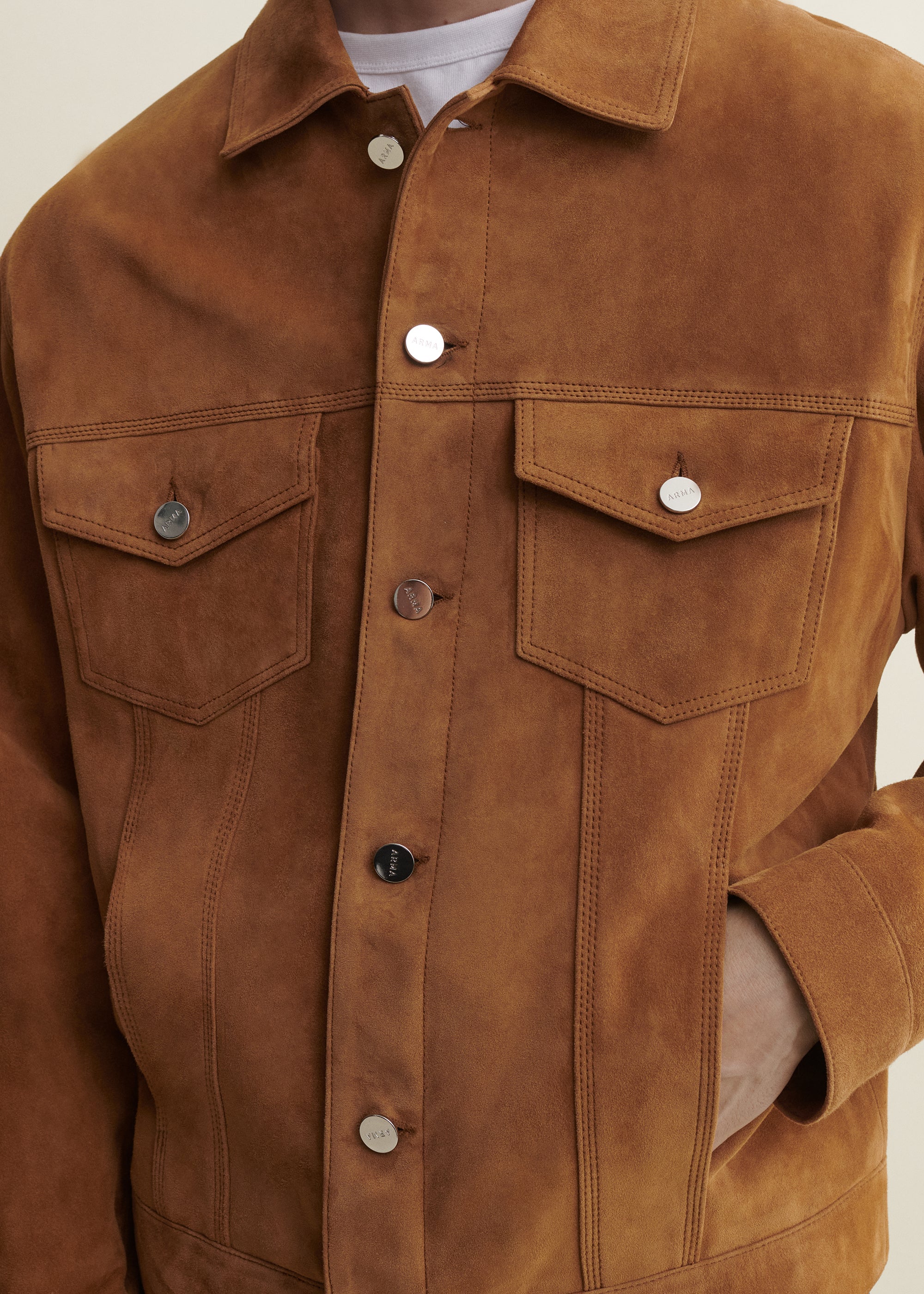 KARIS | Suede Jacket | Ocre