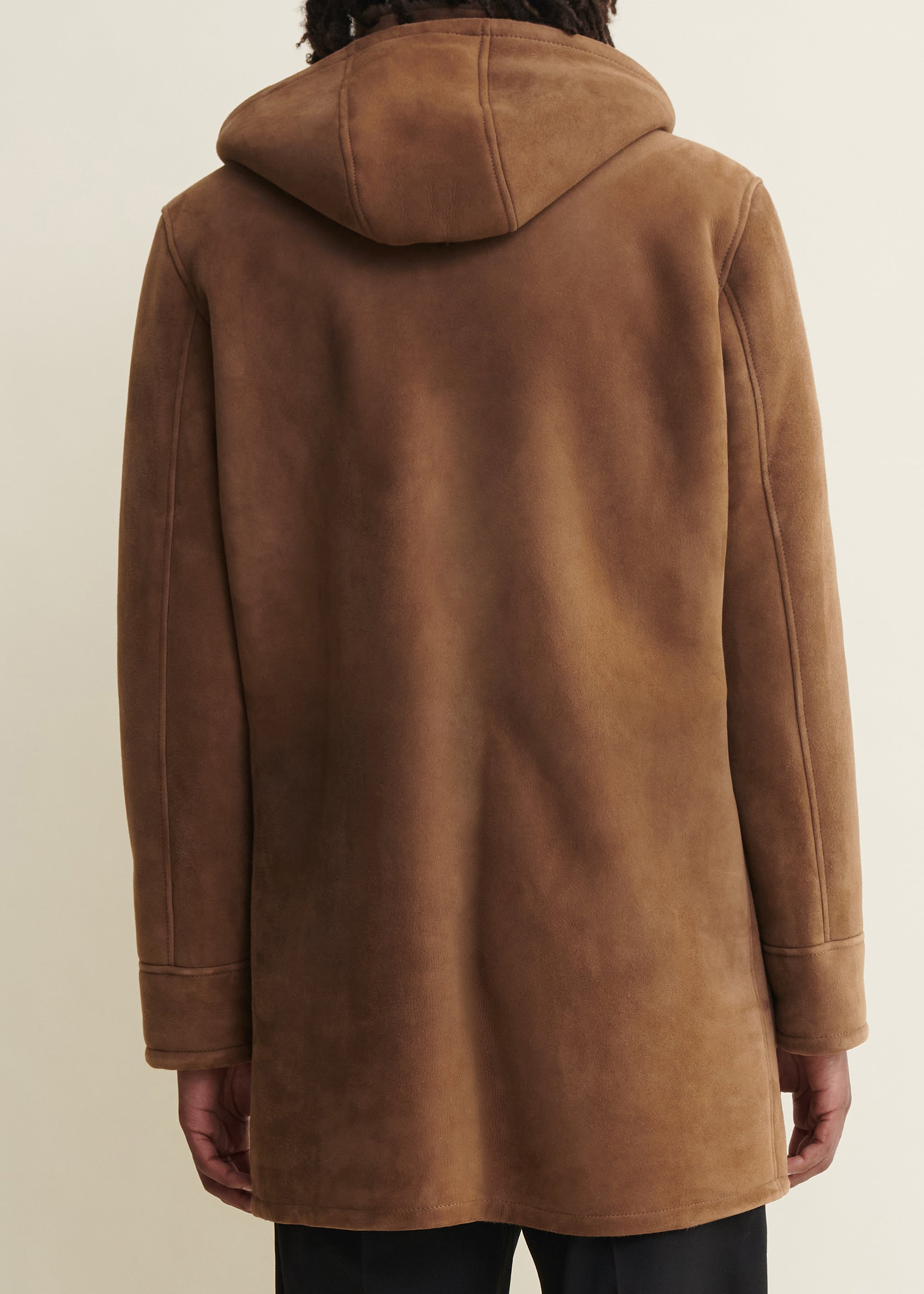 LEVY | Shearling Coat | Carbon Brown