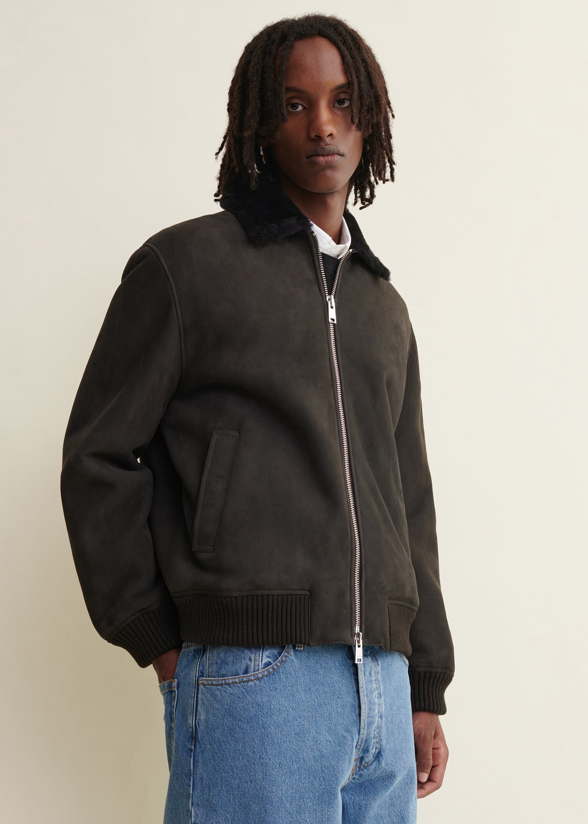 Ugo | Shearling Jacket | Iron
