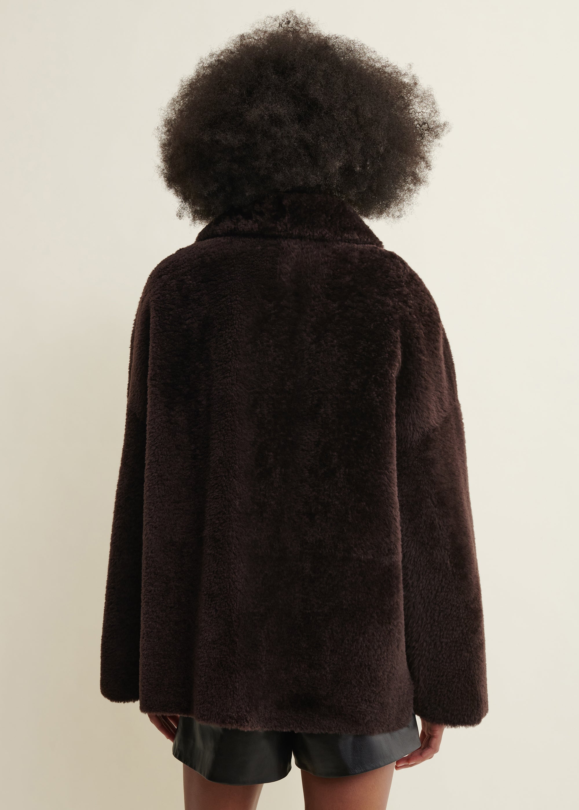 ISABELLA | Reversible Shearling Jacket | Coffee Bean