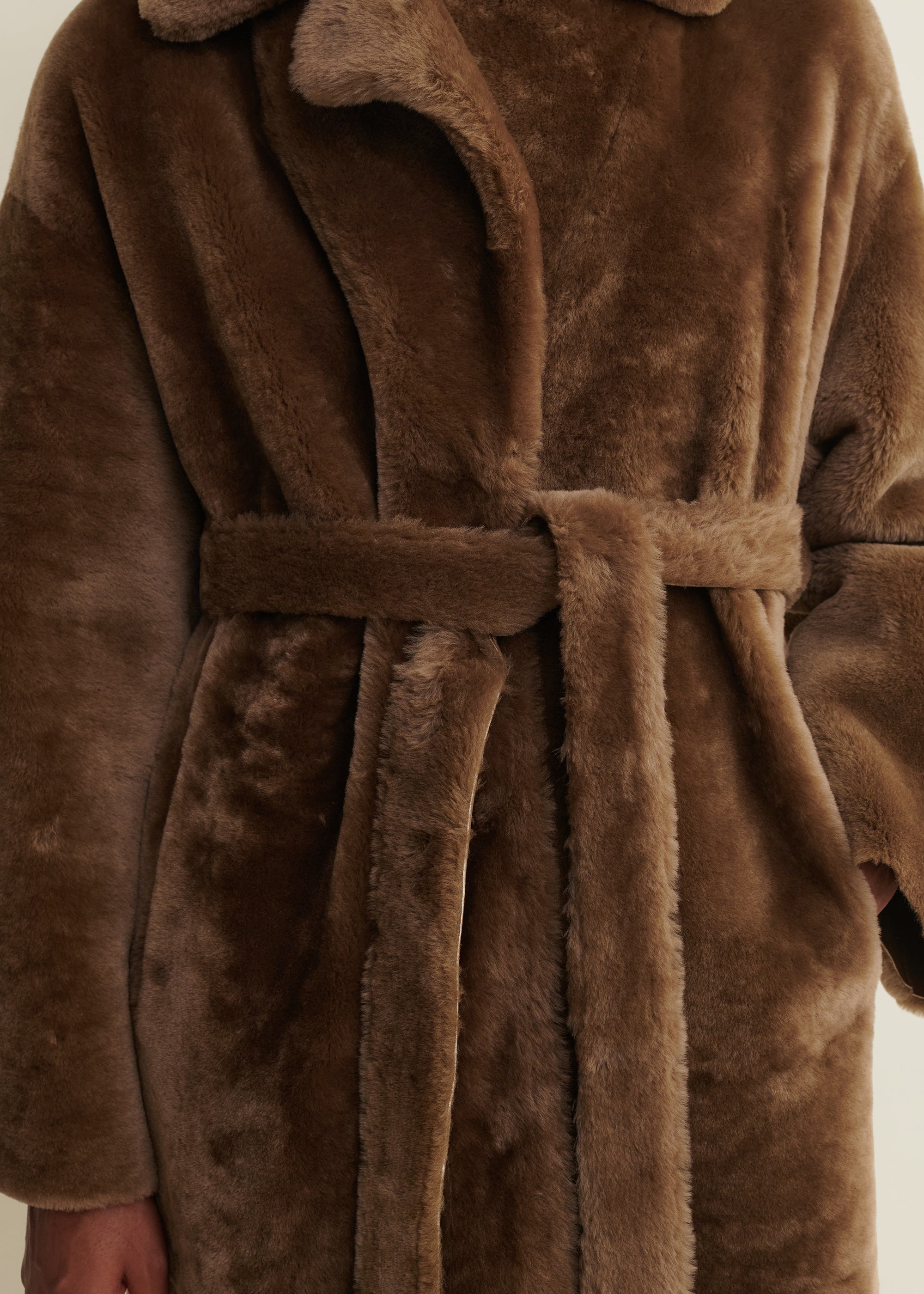 RIEN | Reversible Shearling Coat | Teak