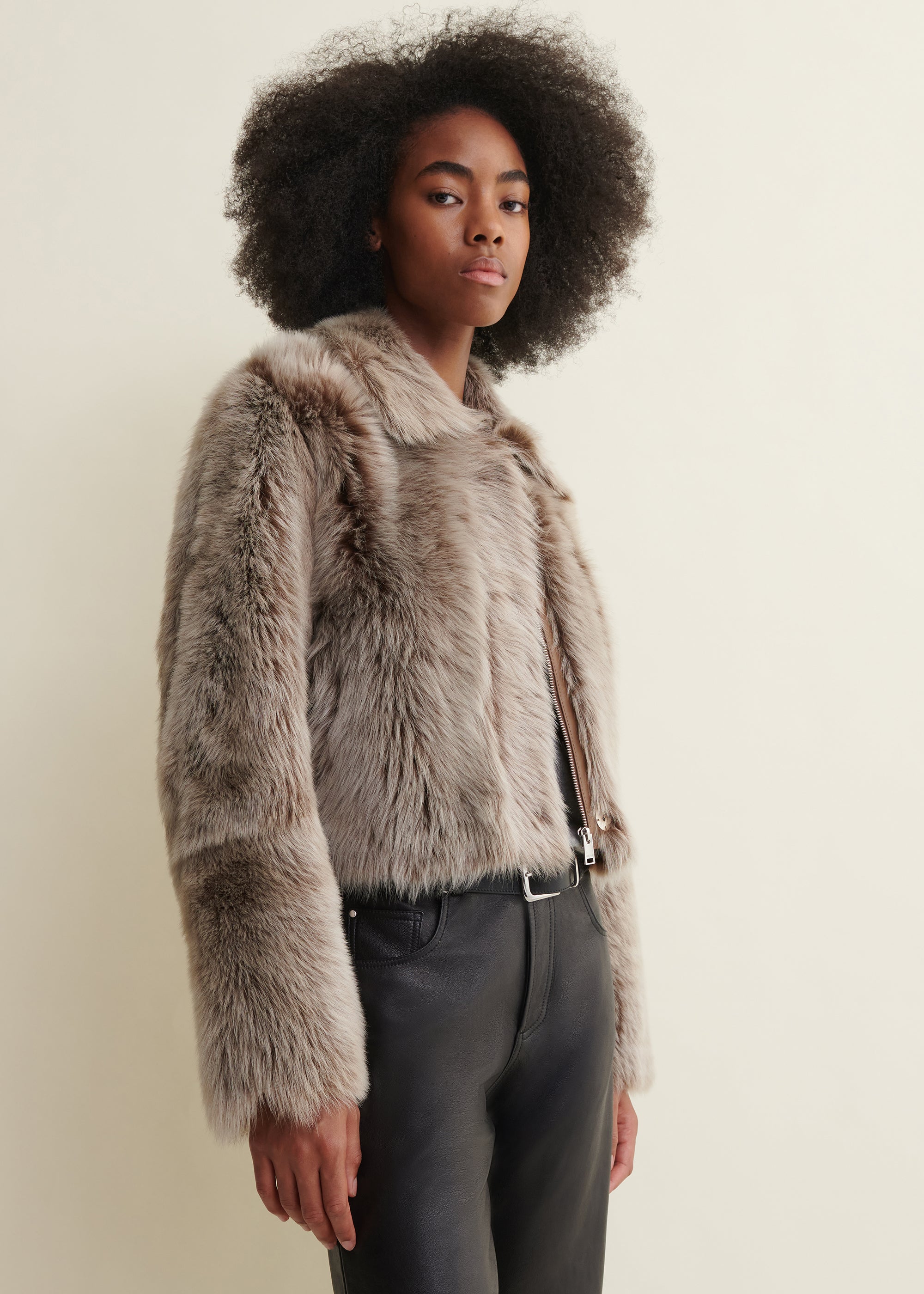 LUCIE | Shearling Jacket | Cigar