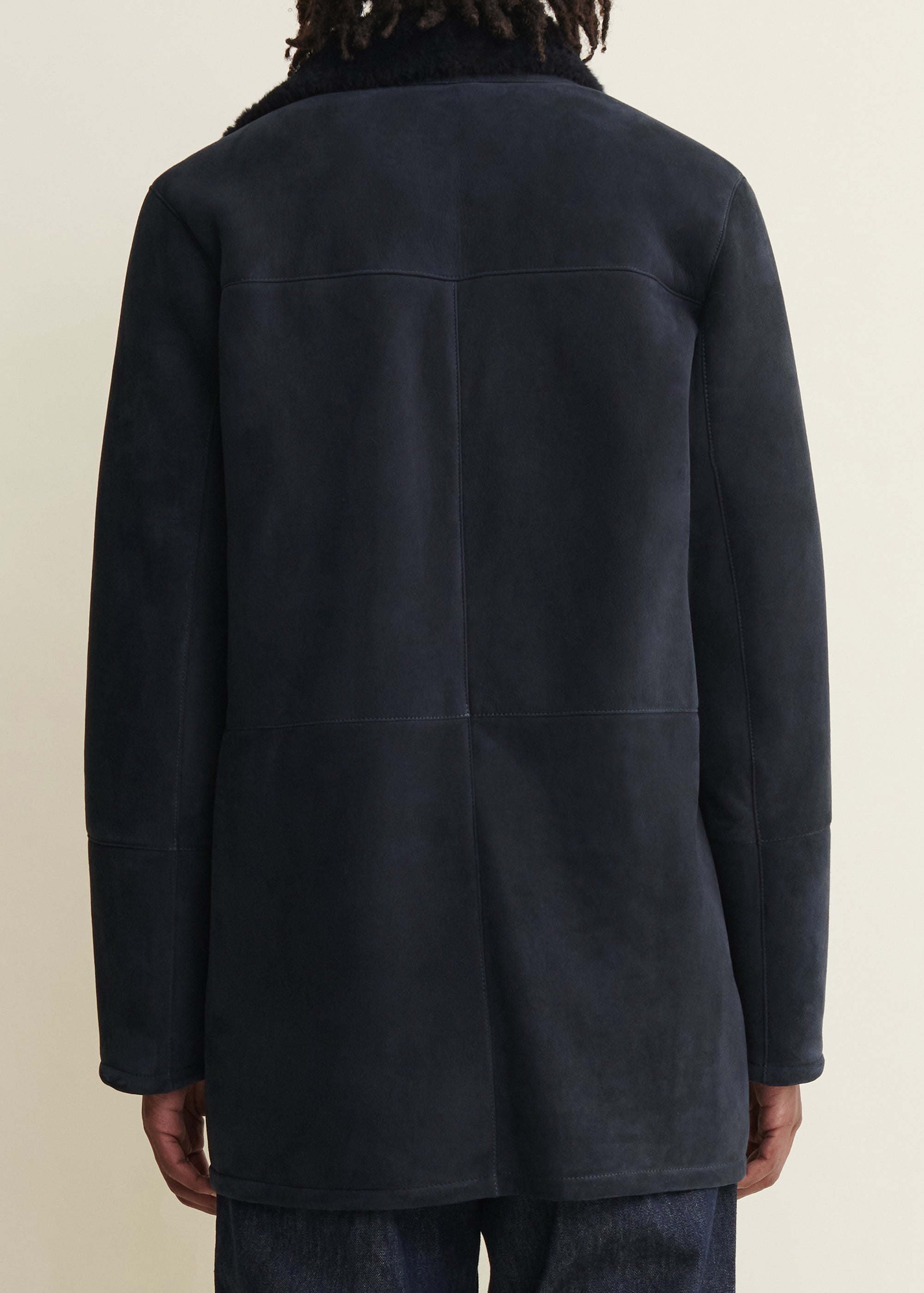 BOHDAN | Shearling Coat | Dark Navy