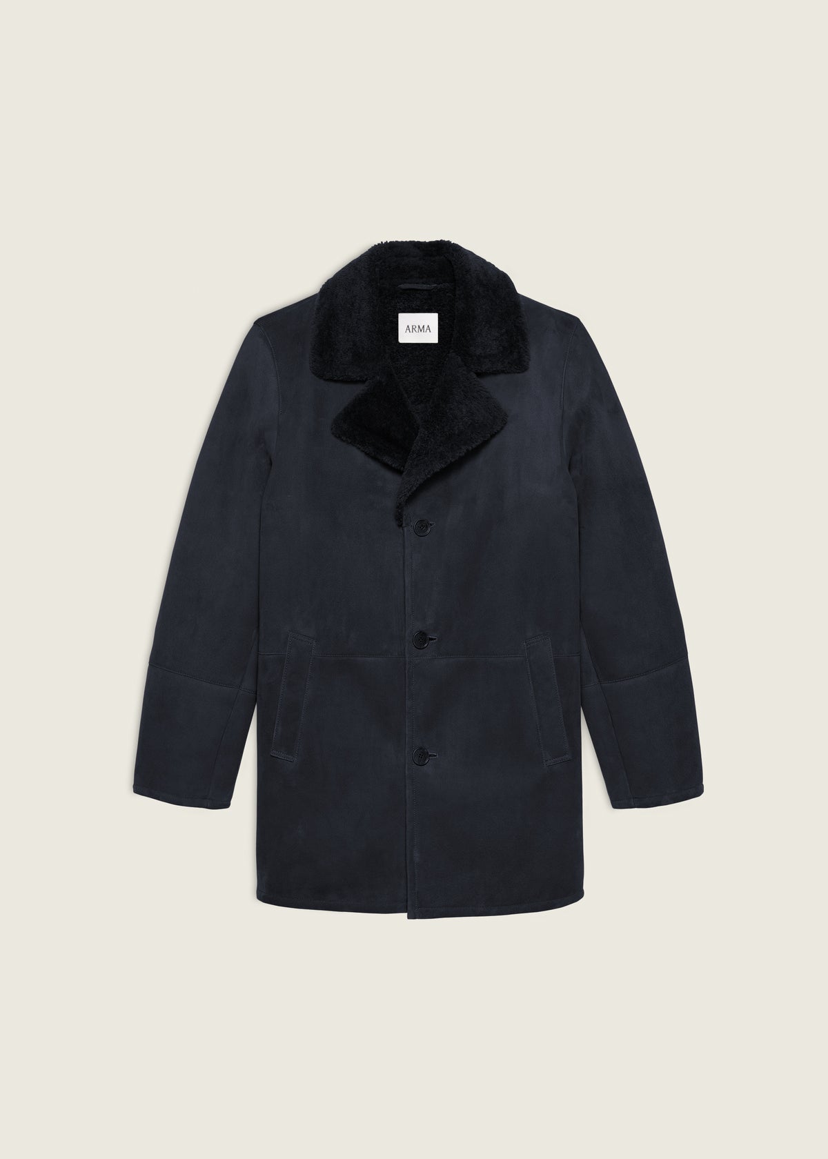 BOHDAN | Shearling Coat | Dark Navy