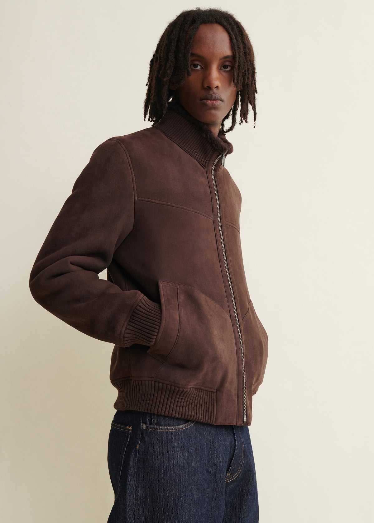 AREK | Shearling Jacket | Mud Brown